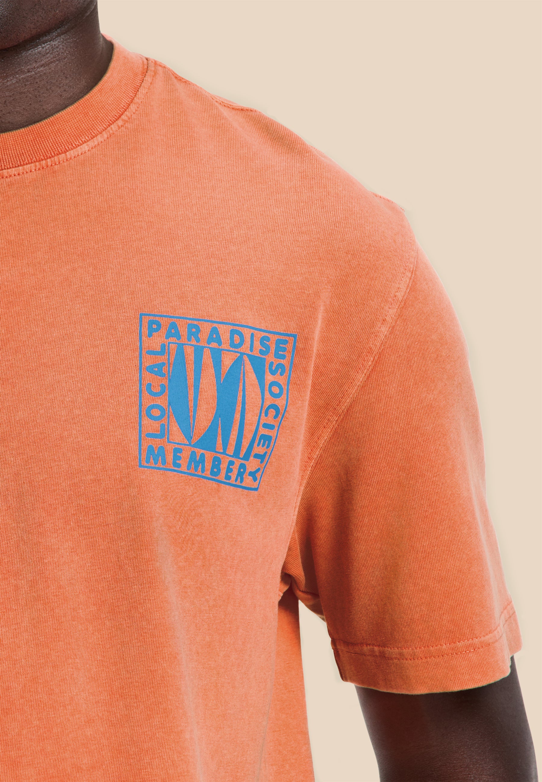 FINN relaxed t-shirt paradise block | orange coral
