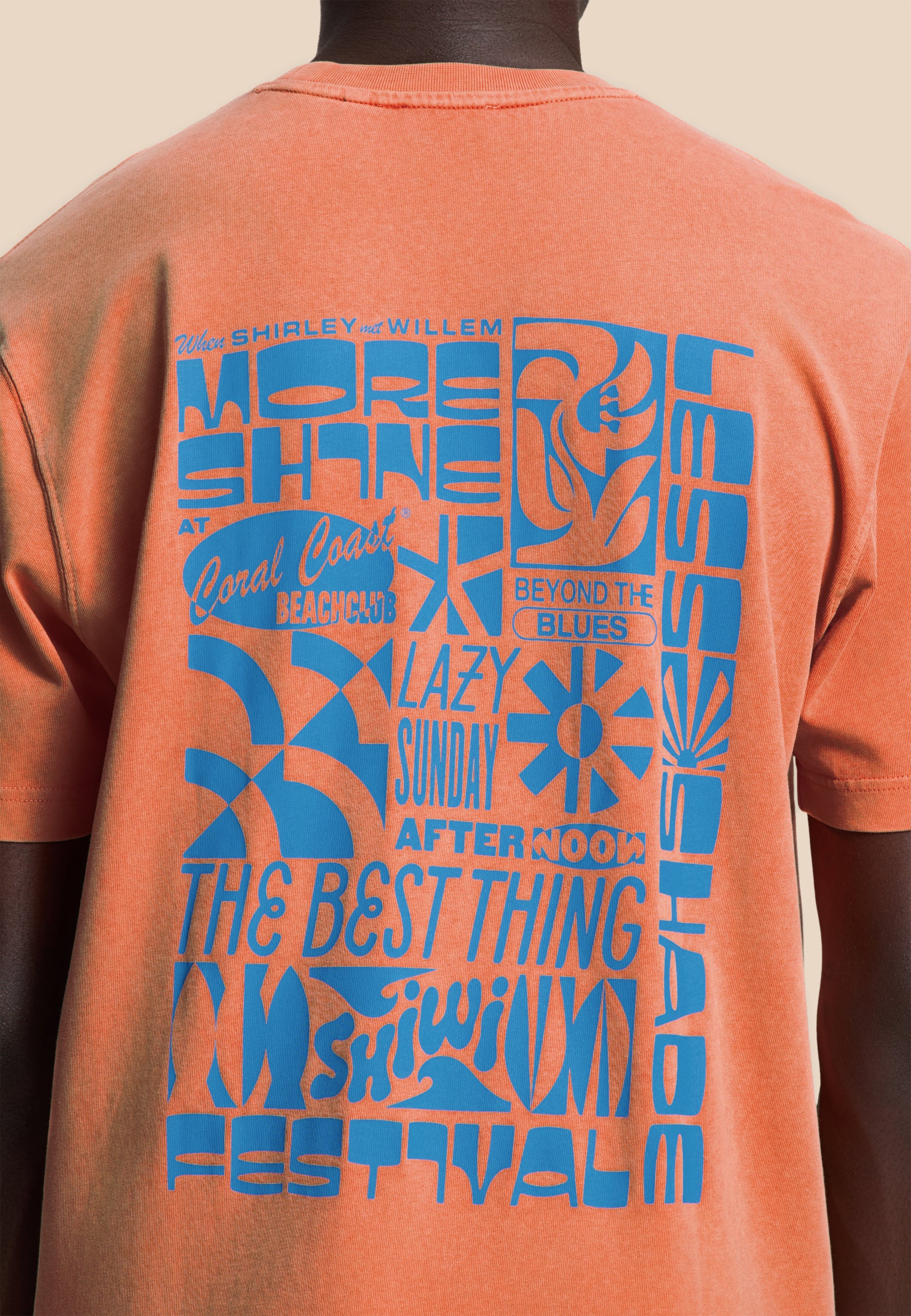 FINN relaxed t-shirt paradise block | orange coral