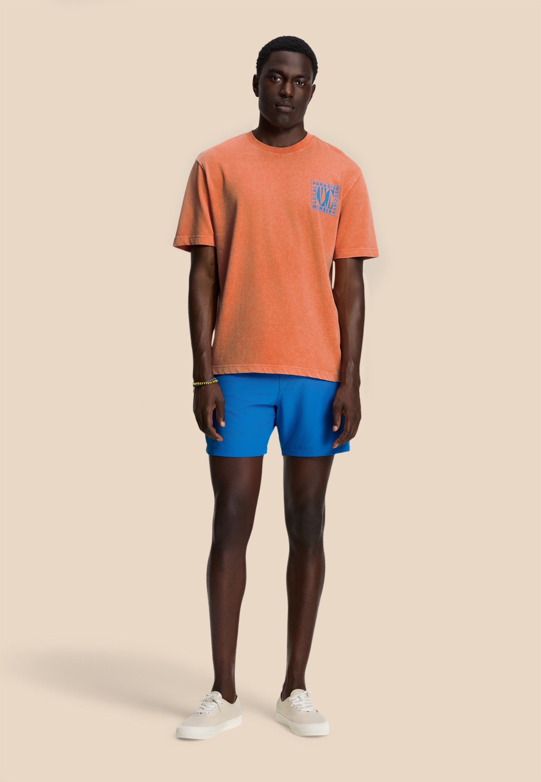 FINN relaxed t-shirt paradise block | orange coral