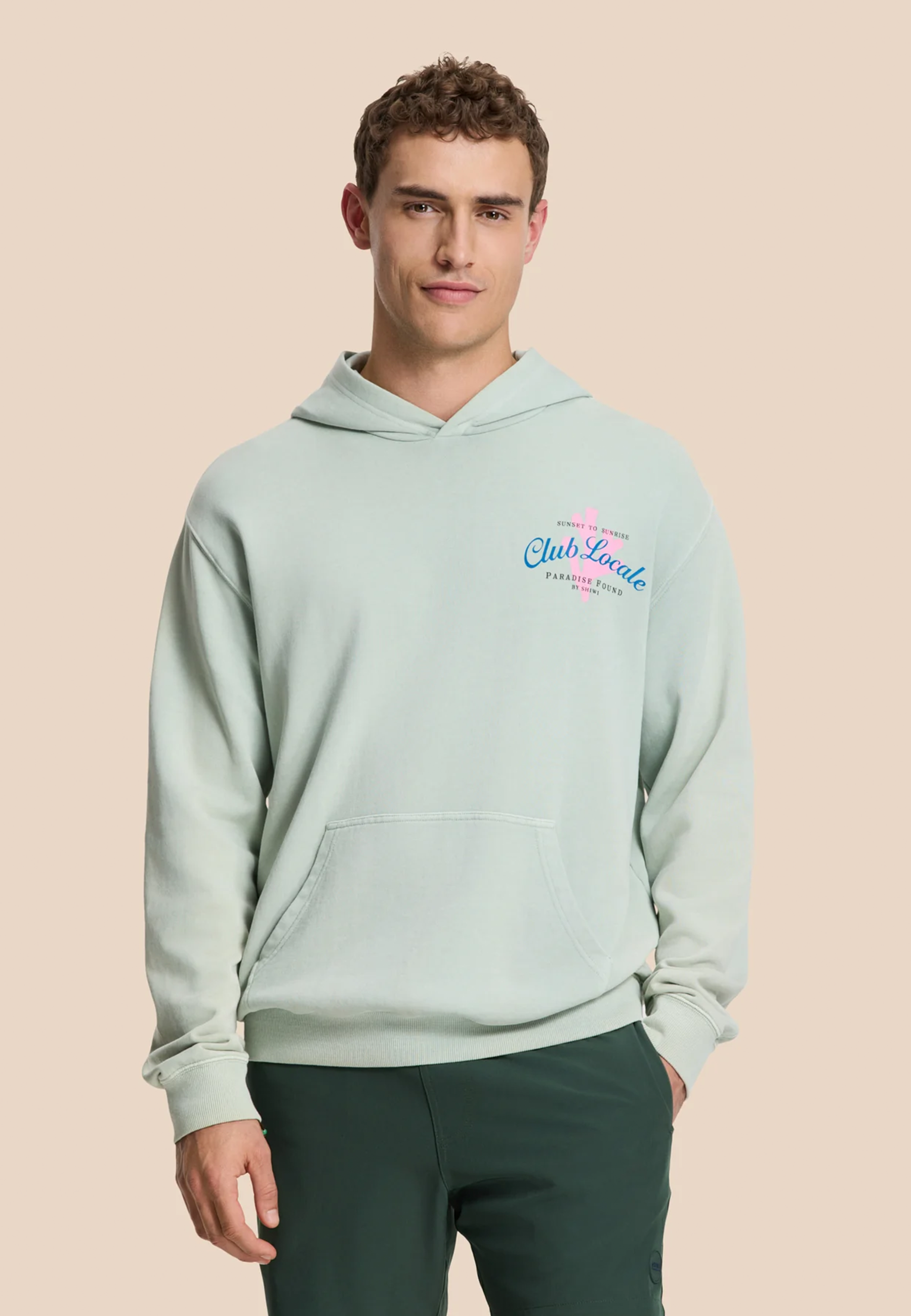 ZAC relaxed fit hood sweat paradise | green seafoam