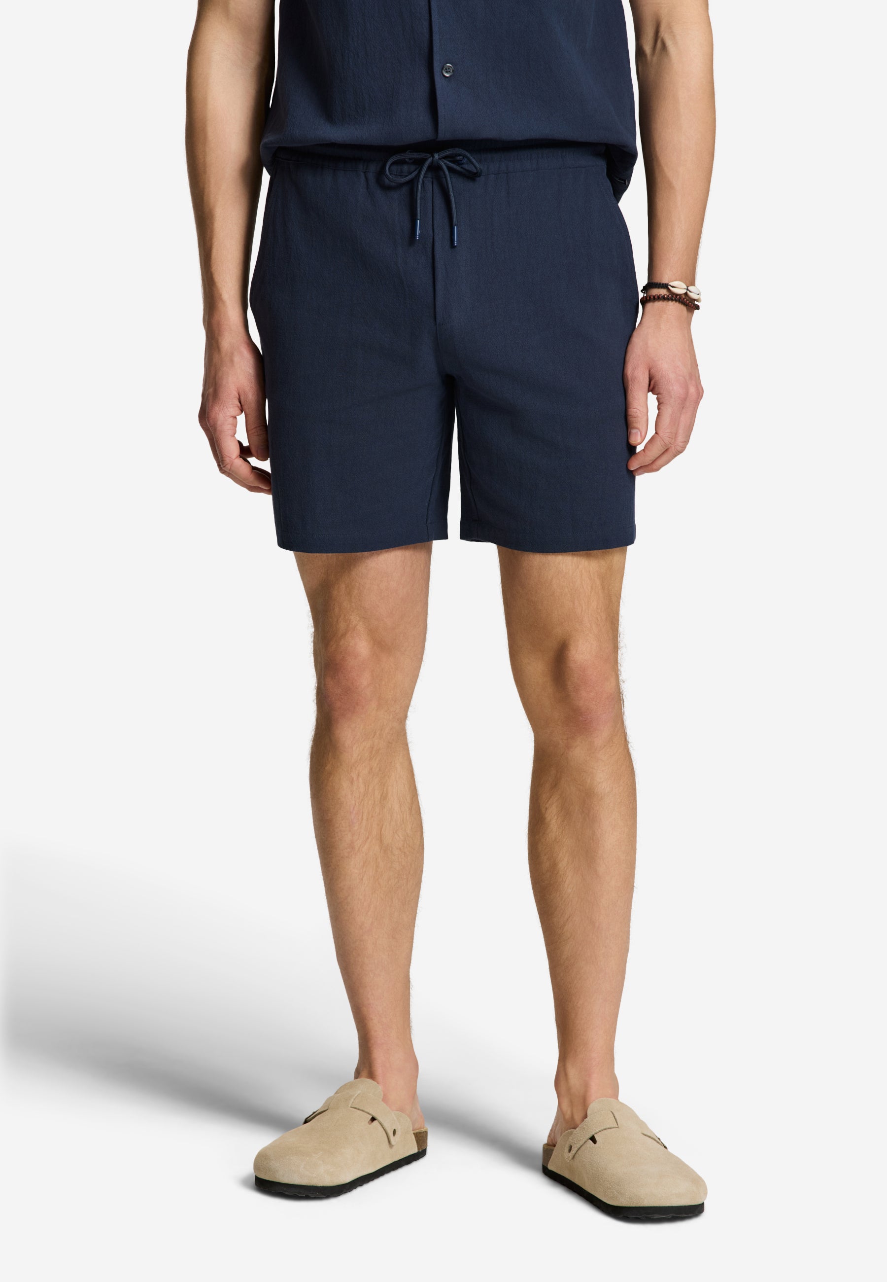 JOSH shorts crepe structure | blue dark navy