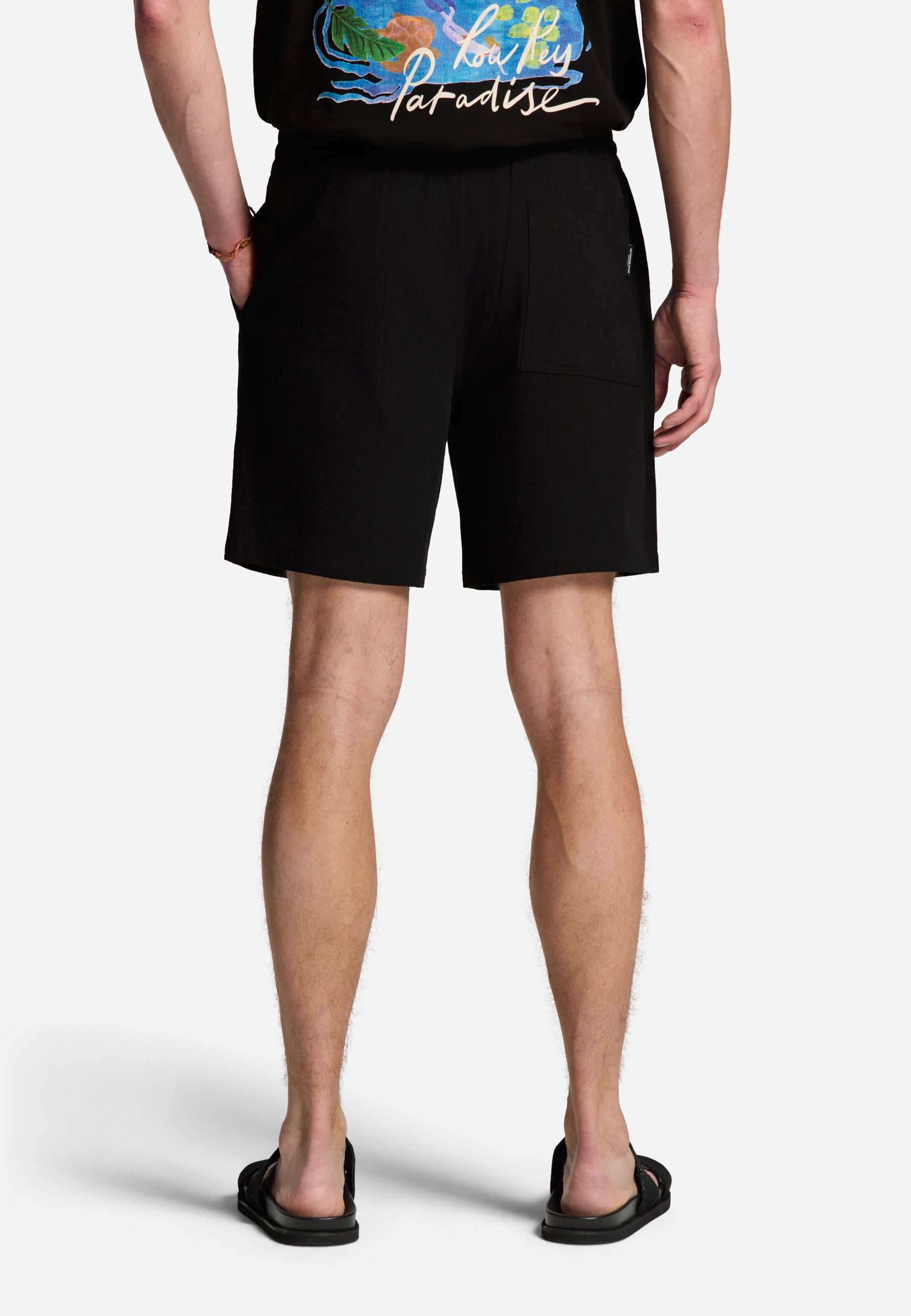 JOSH shorts crepe structure | black