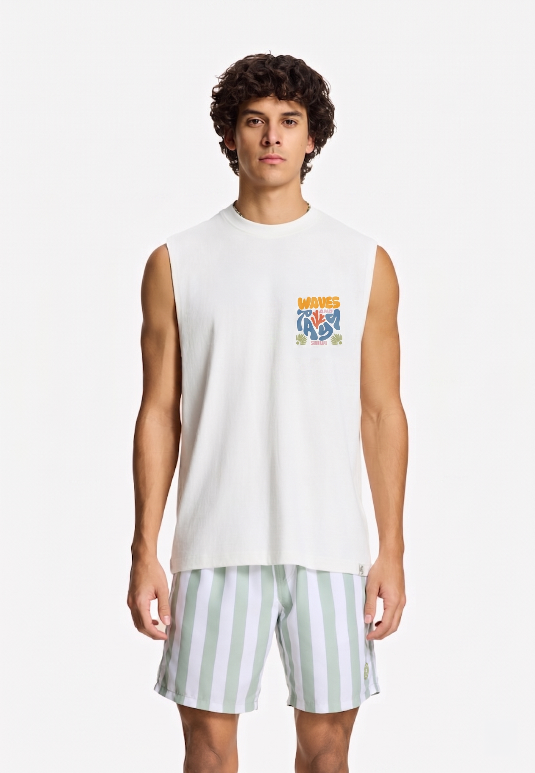 SEAN sleeveless t-shirt suncation | white