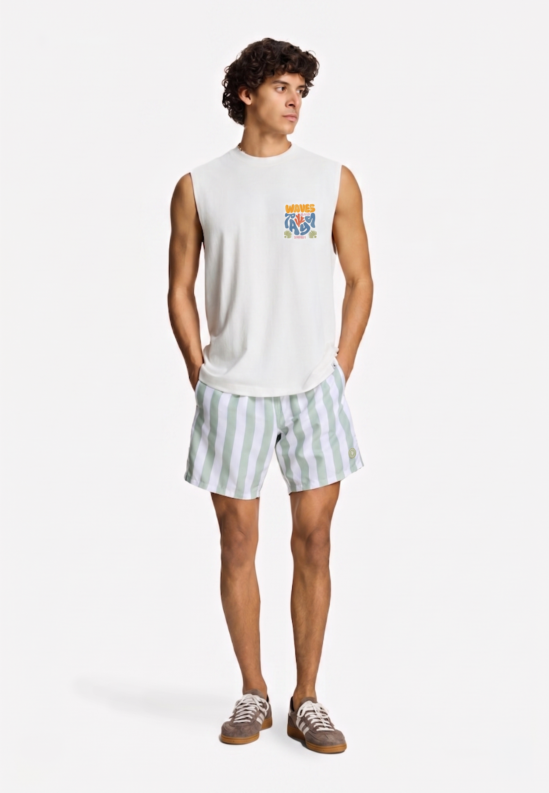 SEAN sleeveless t-shirt suncation | white