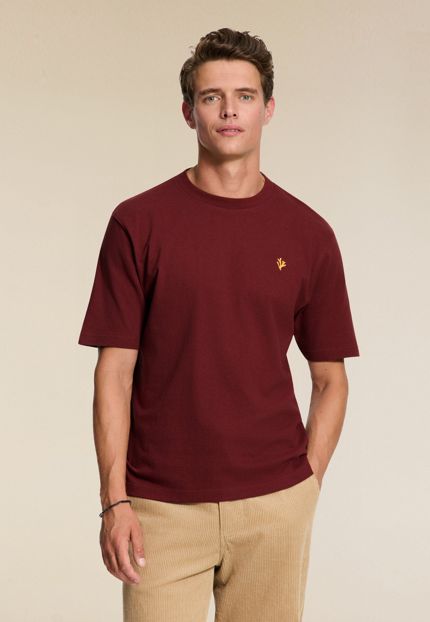 FINN relaxed t-shirt coral logo | red earth