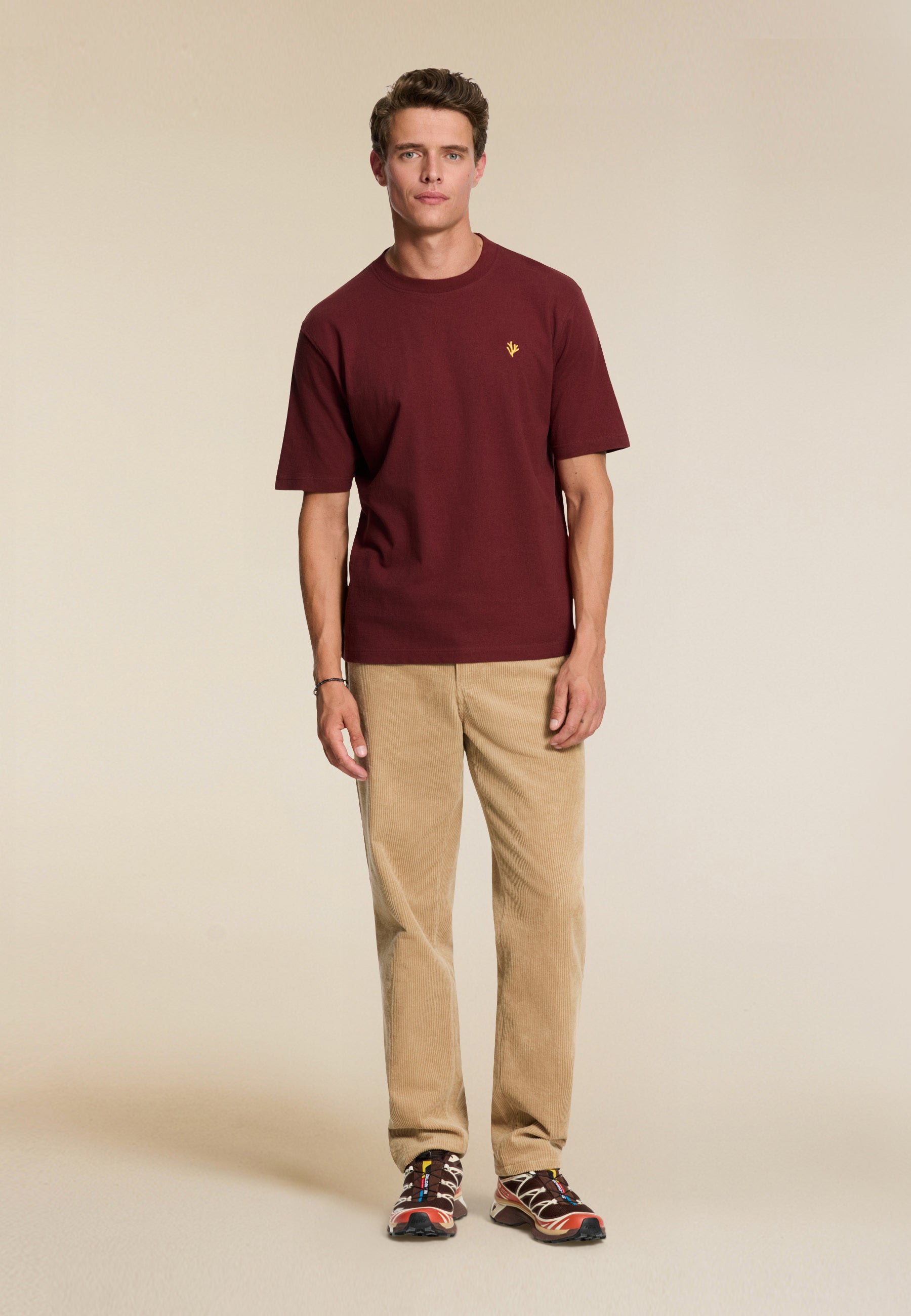 FINN relaxed t-shirt coral logo | red earth