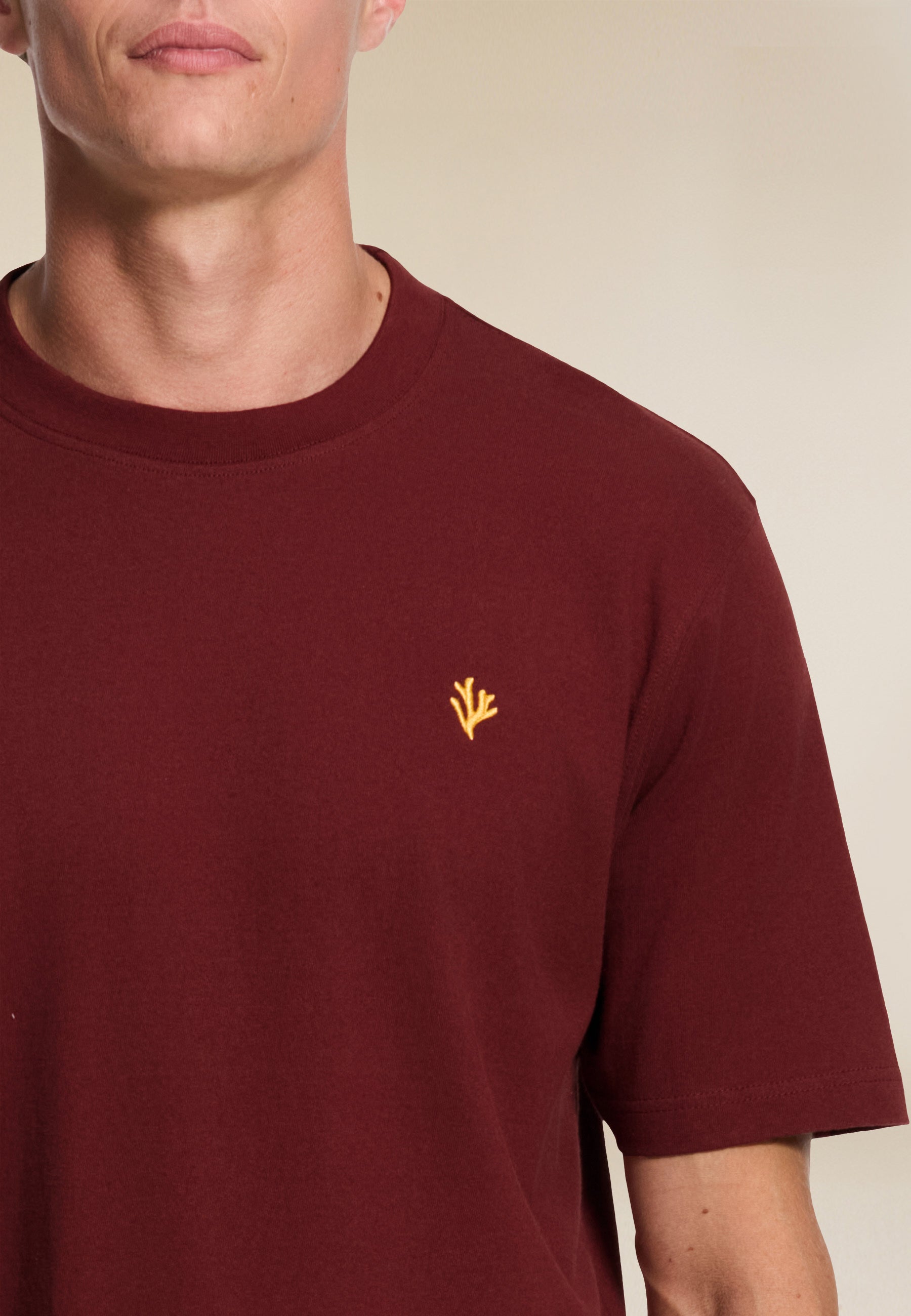 FINN relaxed t-shirt coral logo | red earth