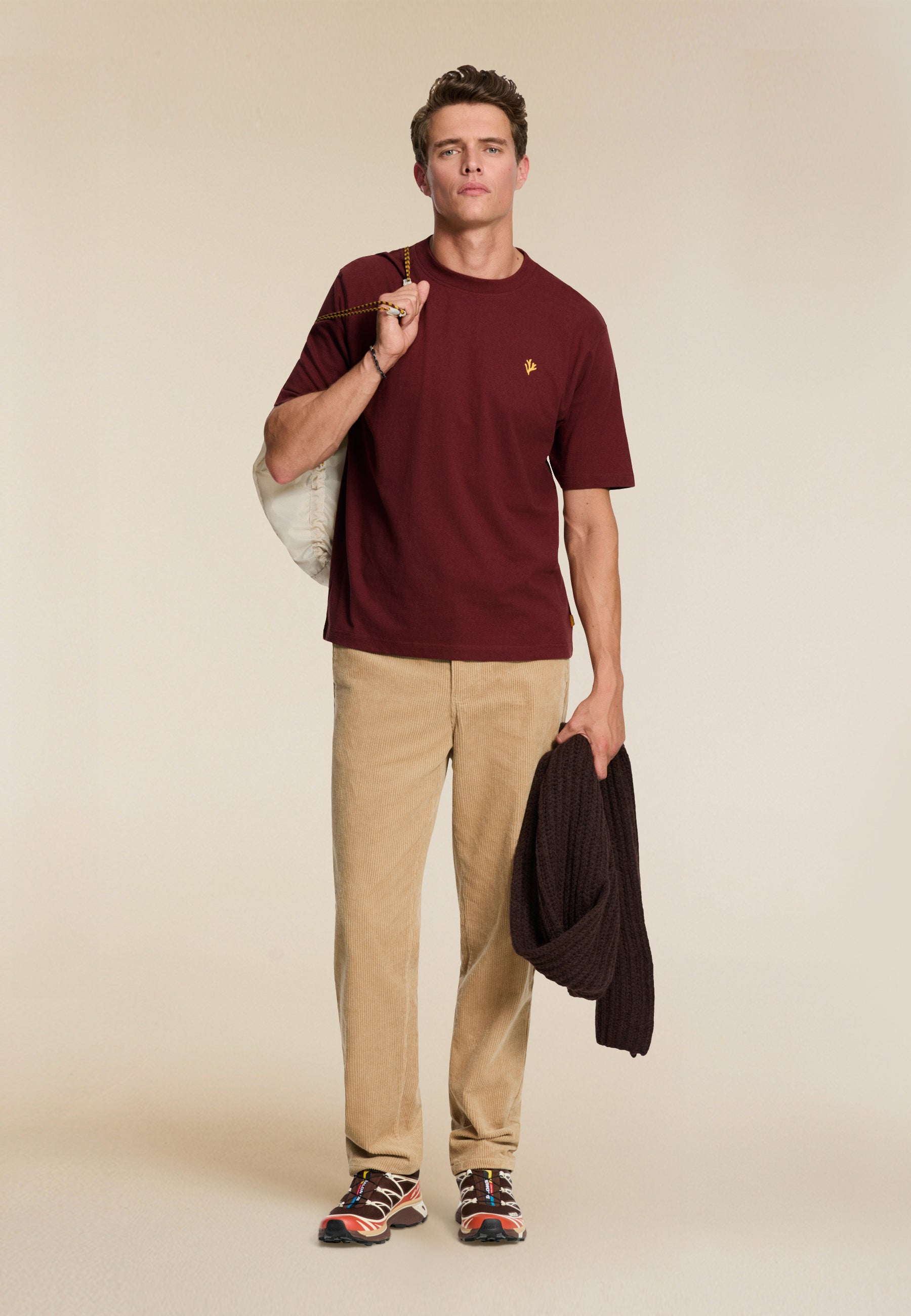 FINN relaxed t-shirt coral logo | red earth
