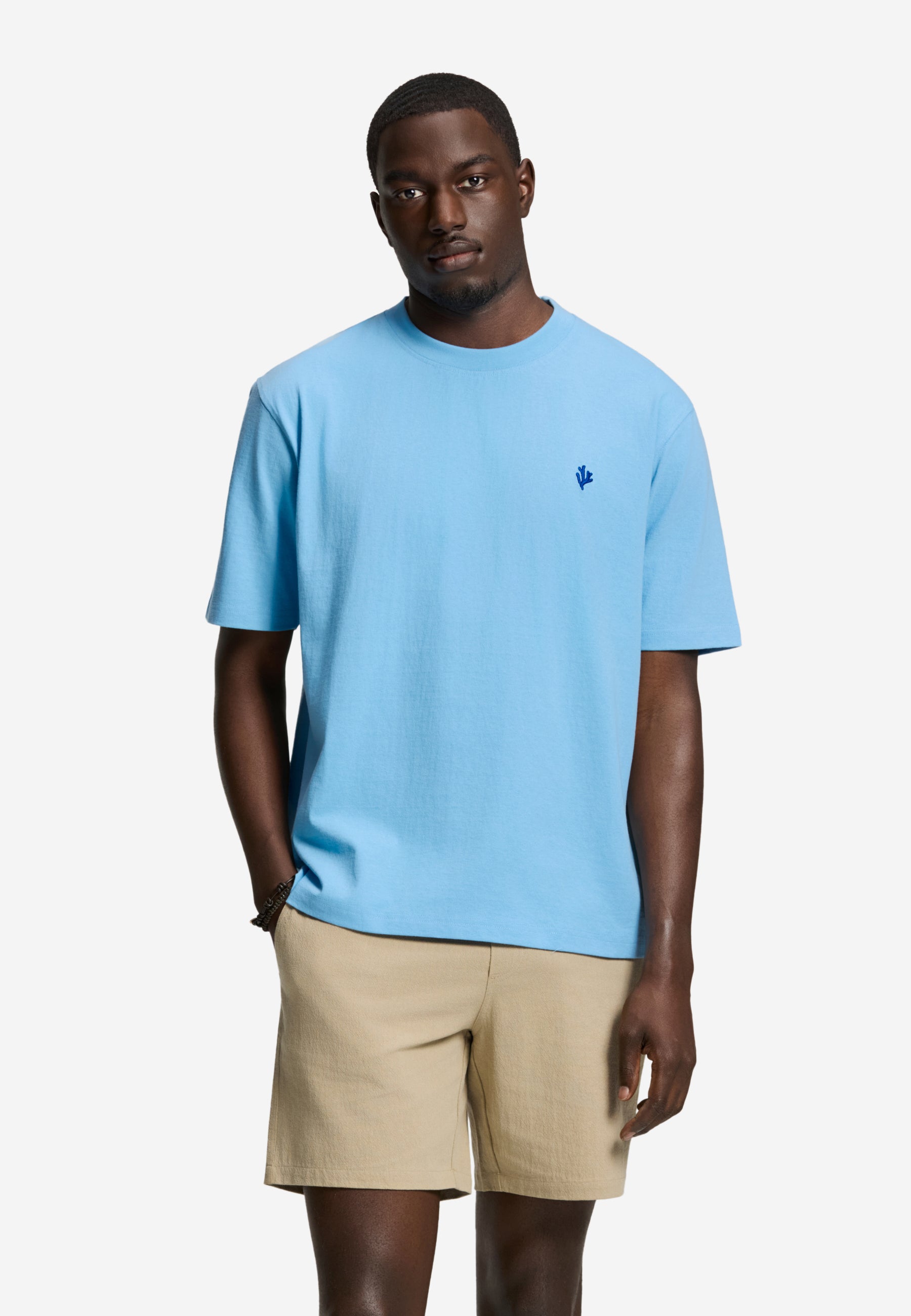 FINN relaxed t-shirt coral logo | blue harbor