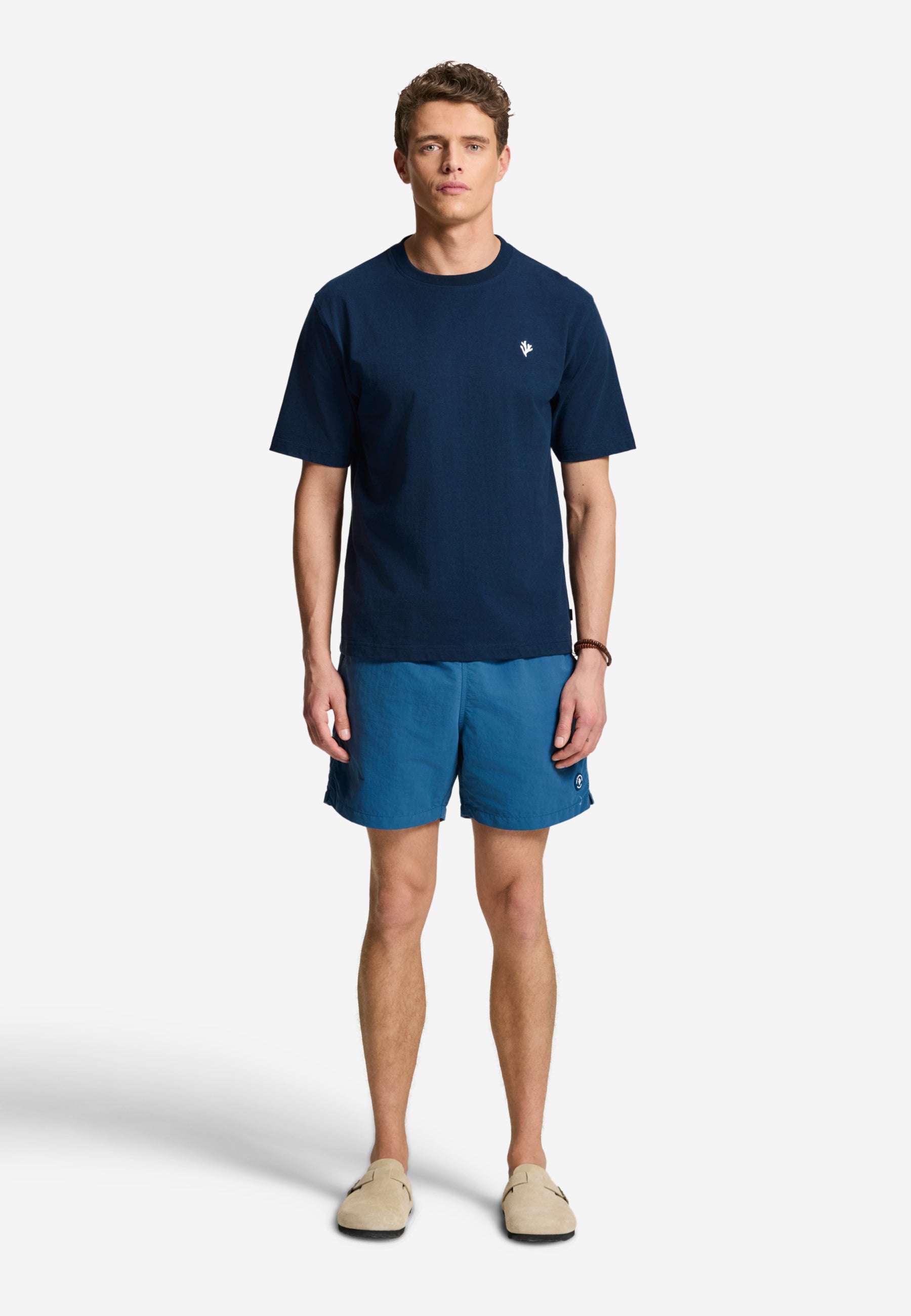 FINN relaxed t-shirt coral logo | dark navy