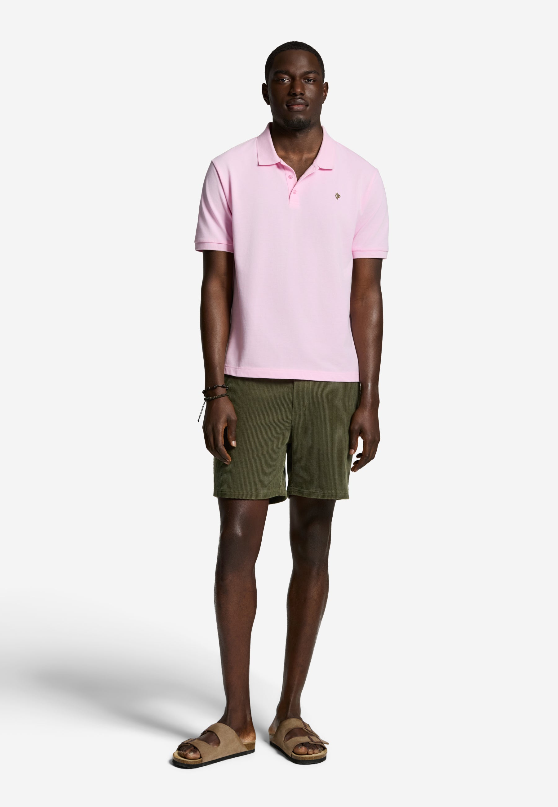 JUSTIN regular polo solid | pink smoke
