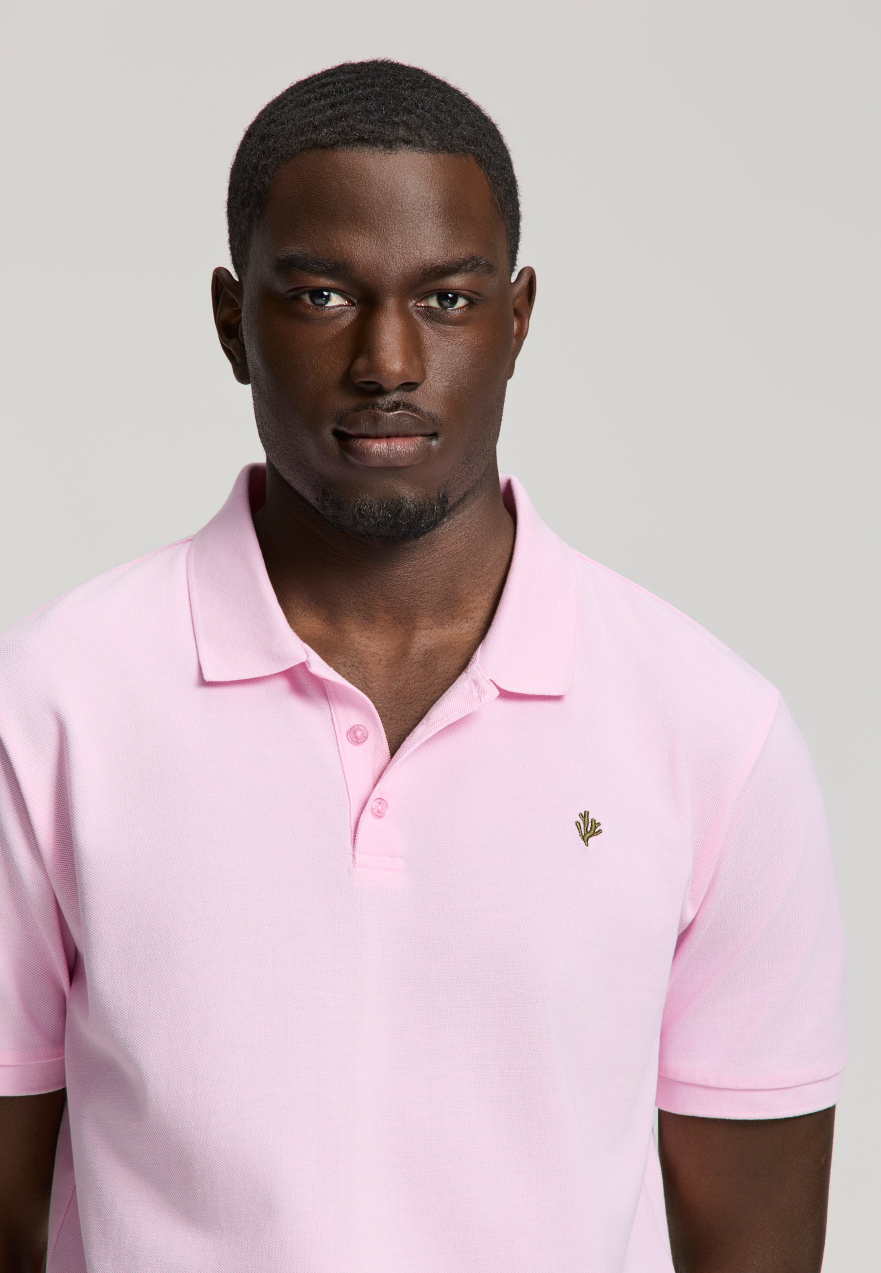 JUSTIN regular polo solid | pink smoke