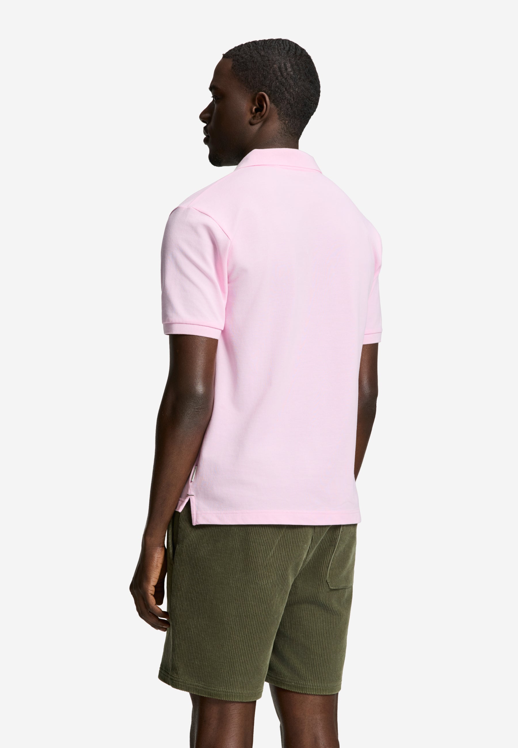 JUSTIN regular polo solid | pink smoke
