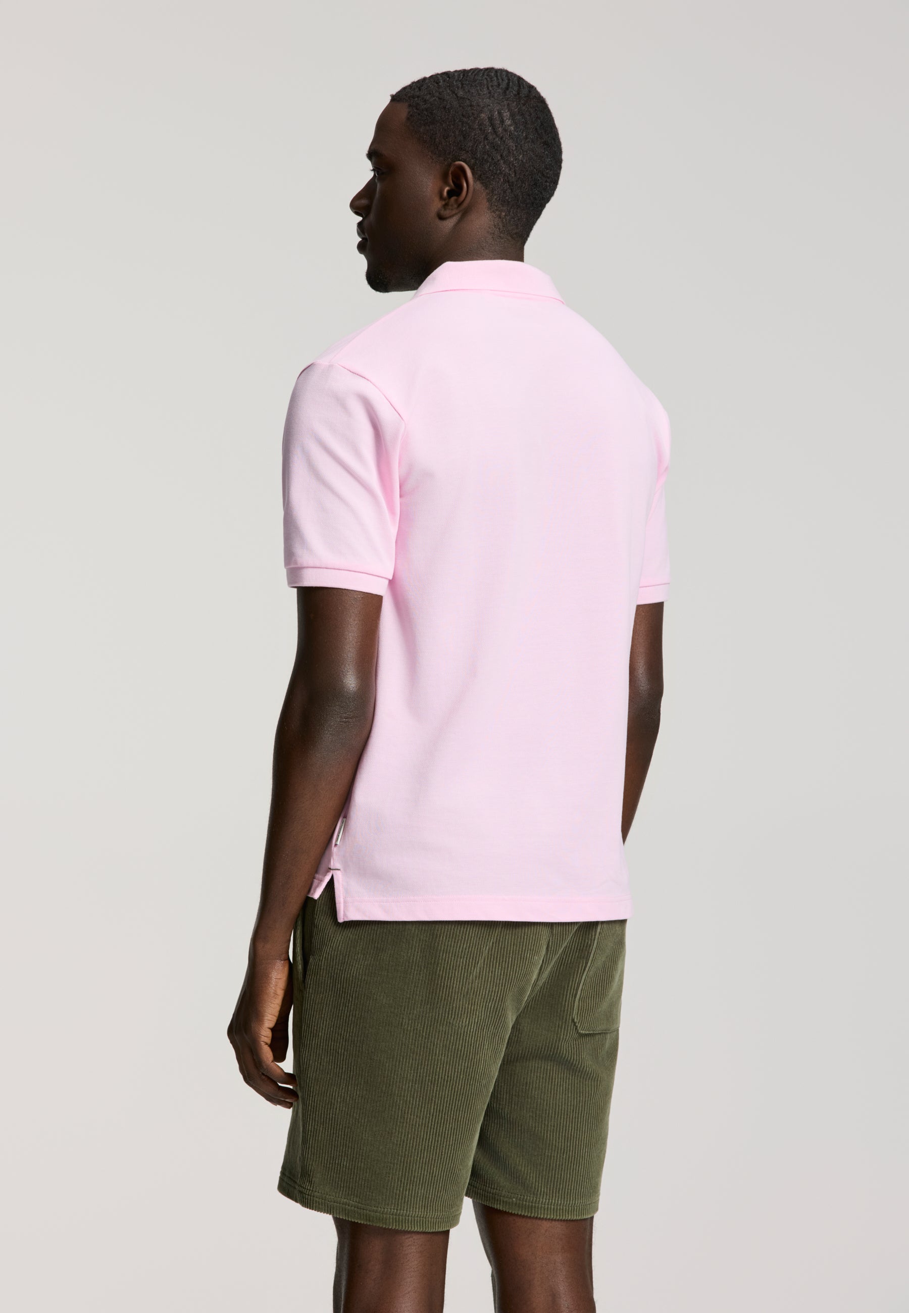 JUSTIN regular polo solid | pink smoke