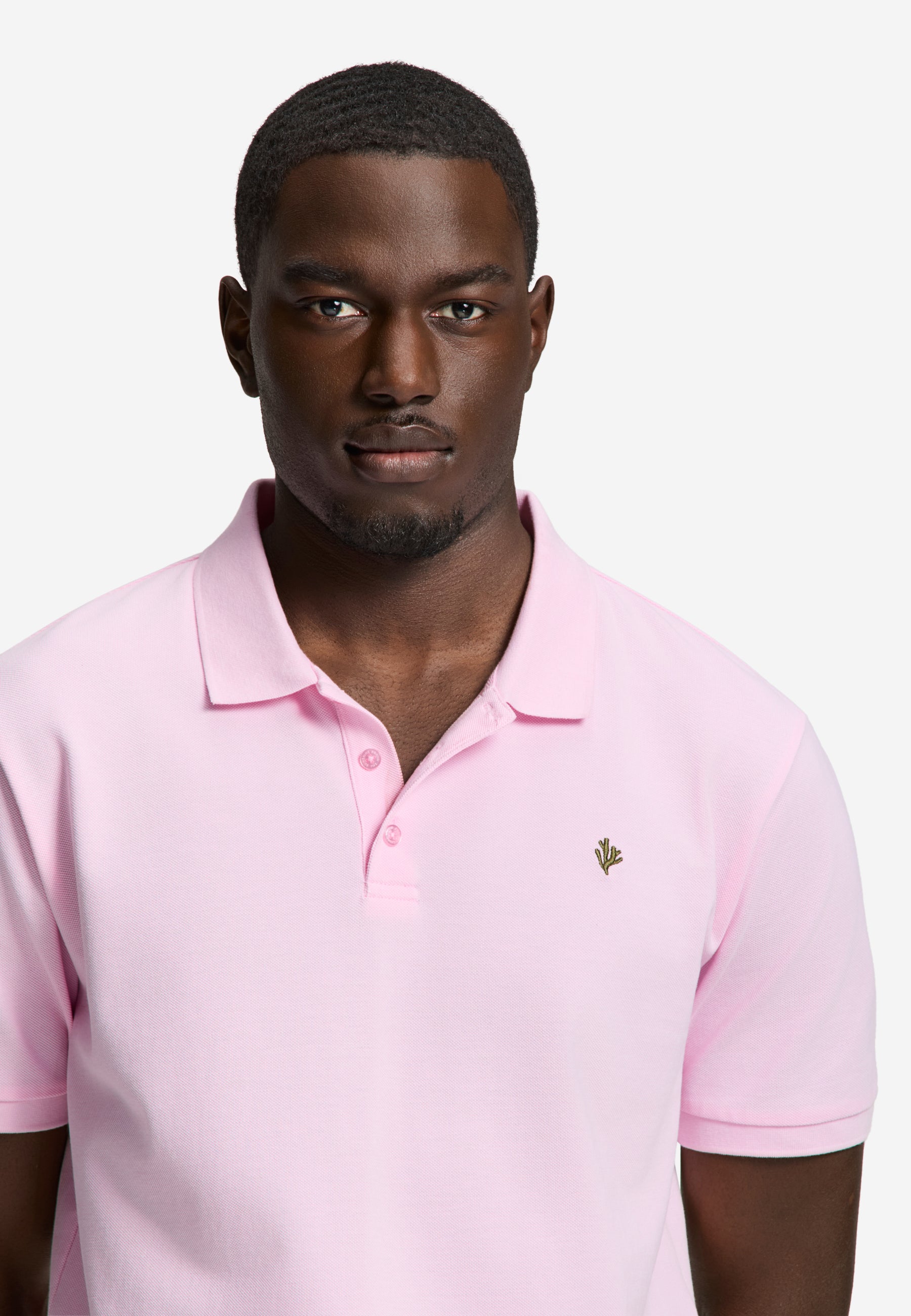 JUSTIN regular polo solid | pink smoke