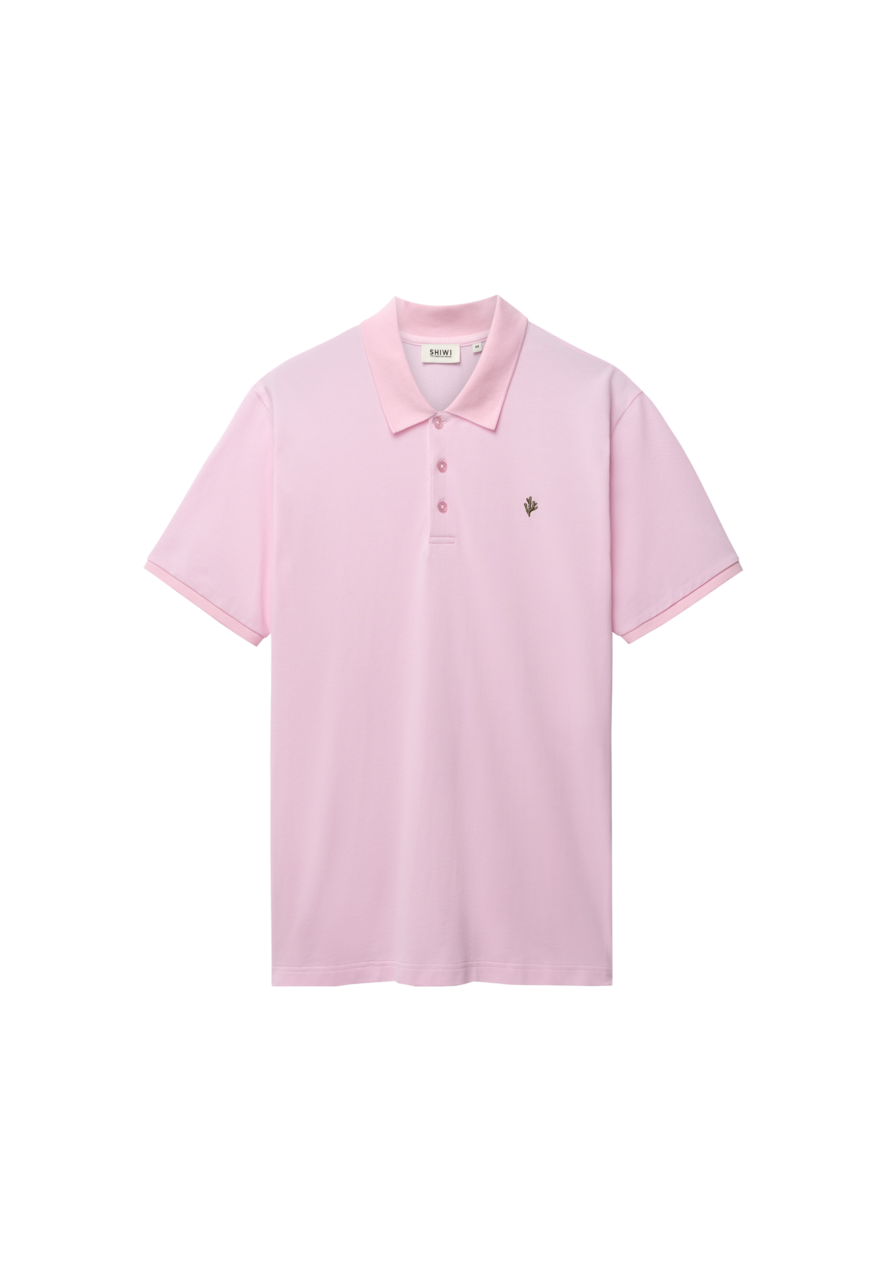 JUSTIN regular polo solid | pink smoke