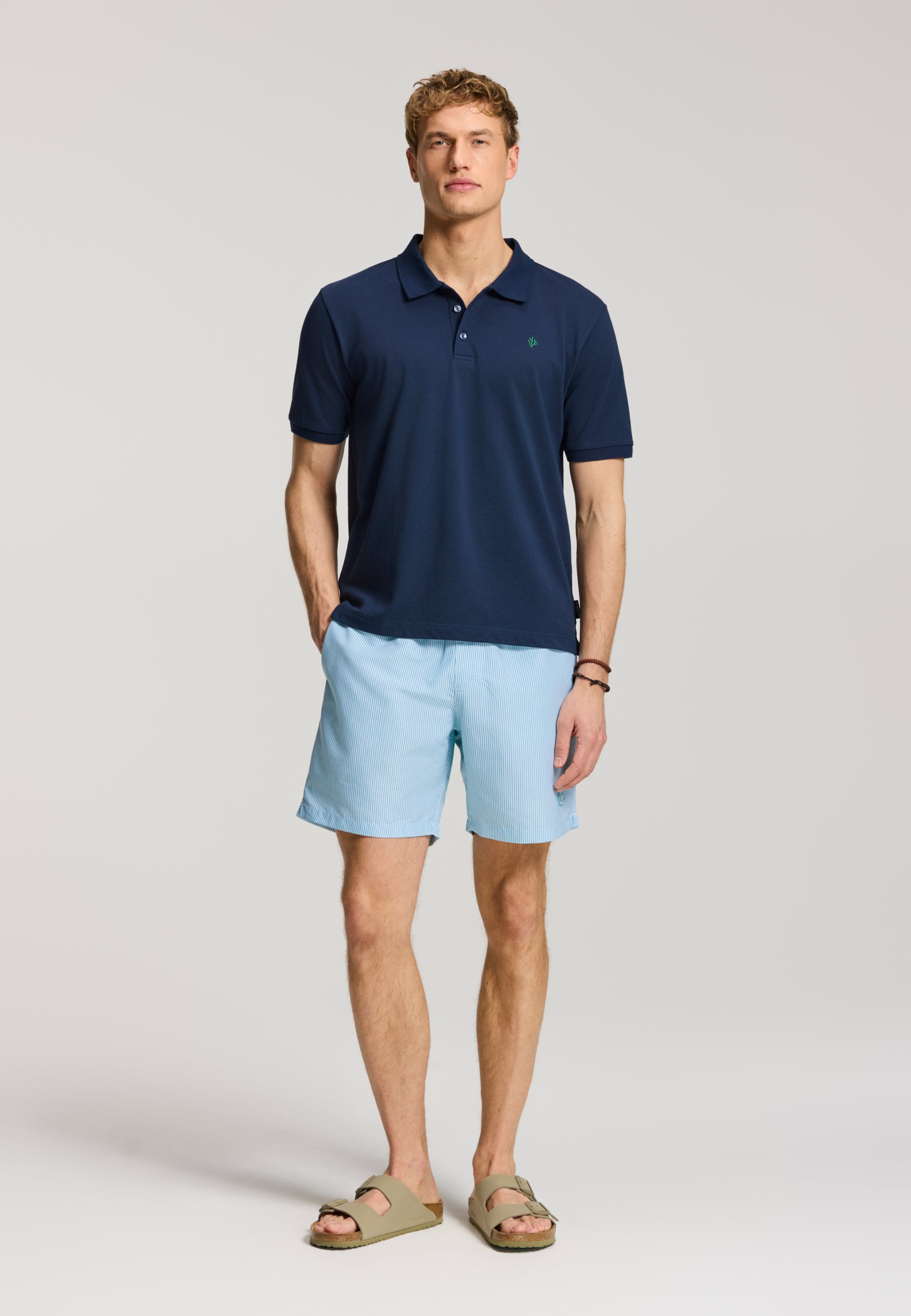 JUSTIN regular polo solid | blue dark navy