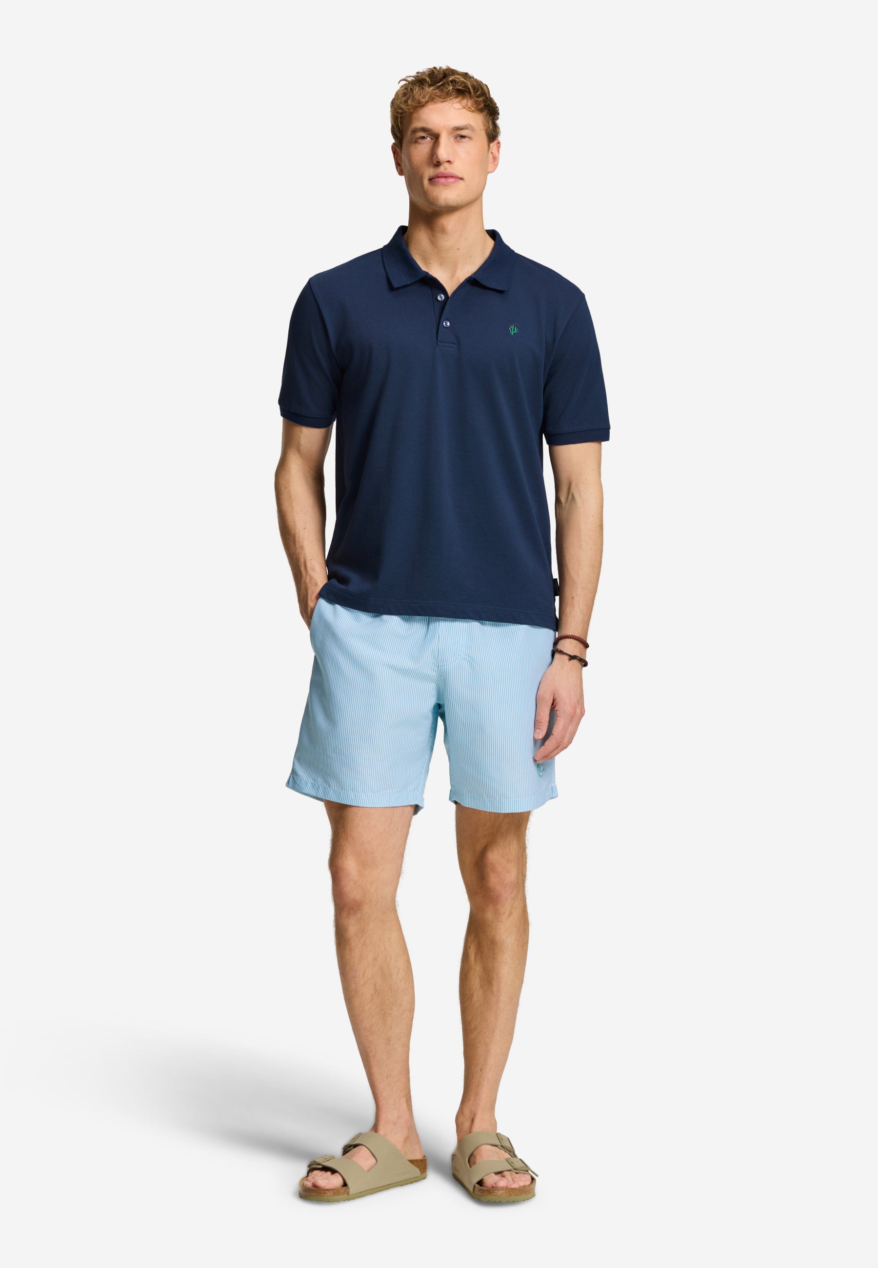 JUSTIN regular polo solid | blue dark navy