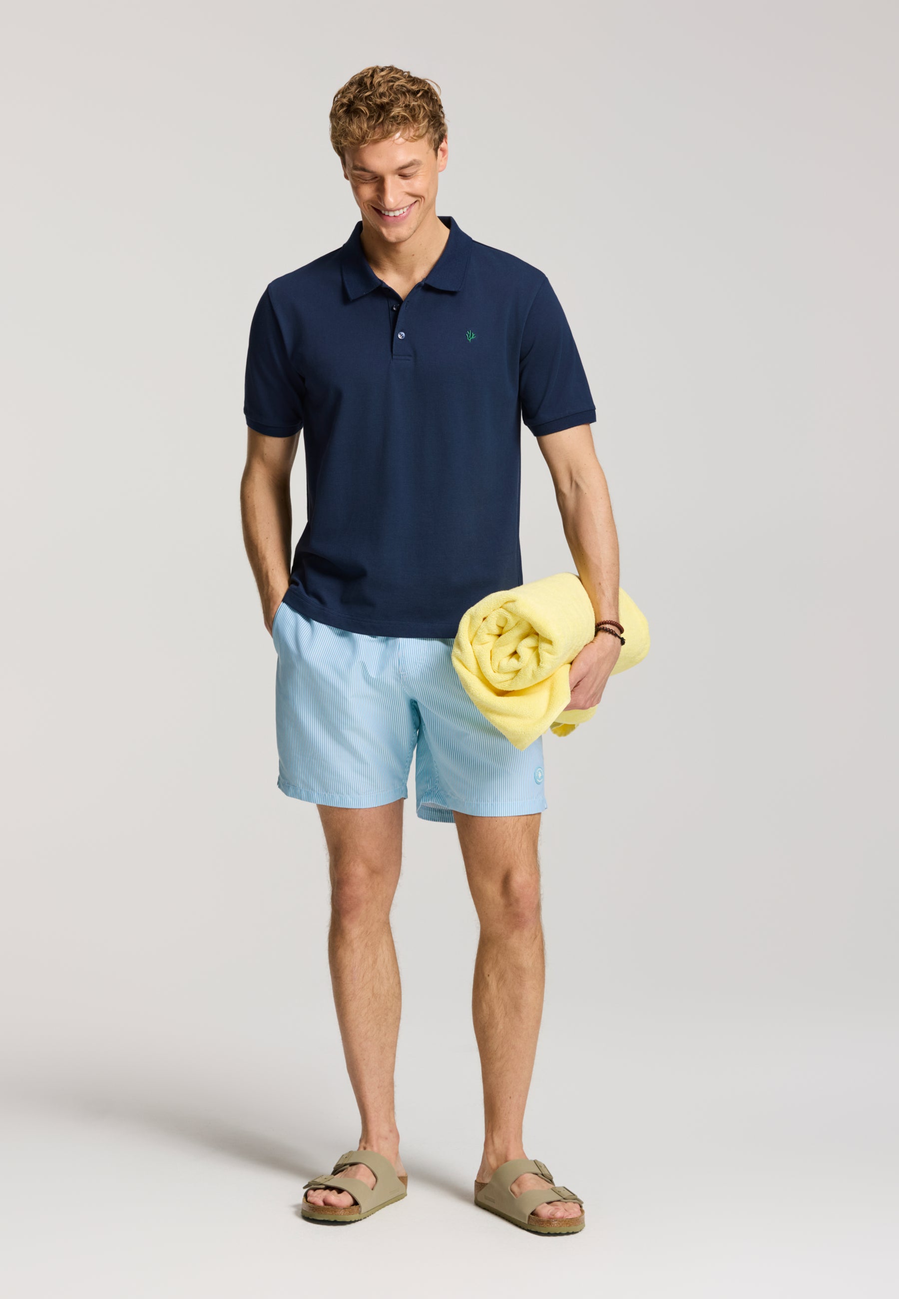 JUSTIN regular polo solid | blue dark navy