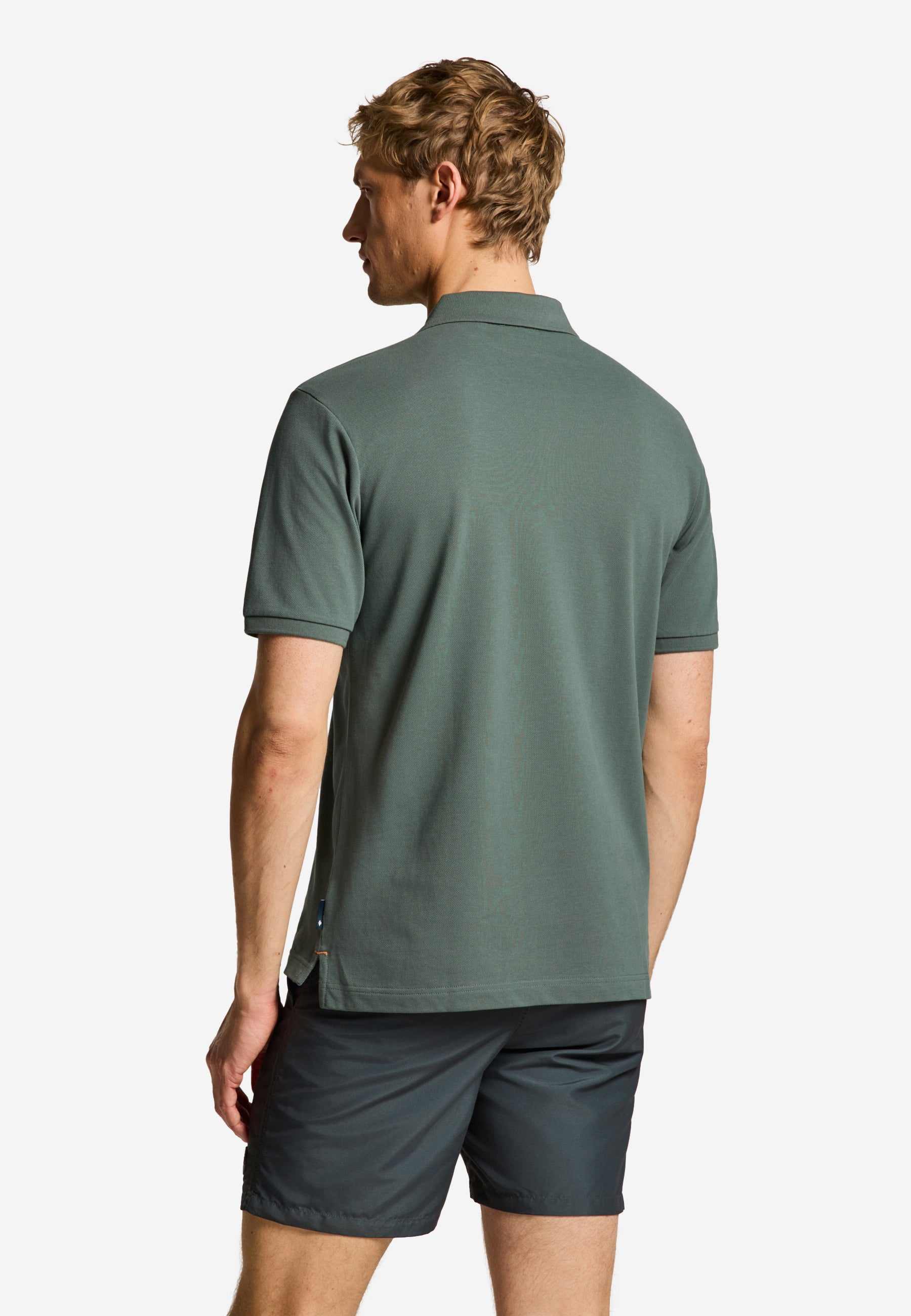 JUSTIN regular polo solid | green smokey