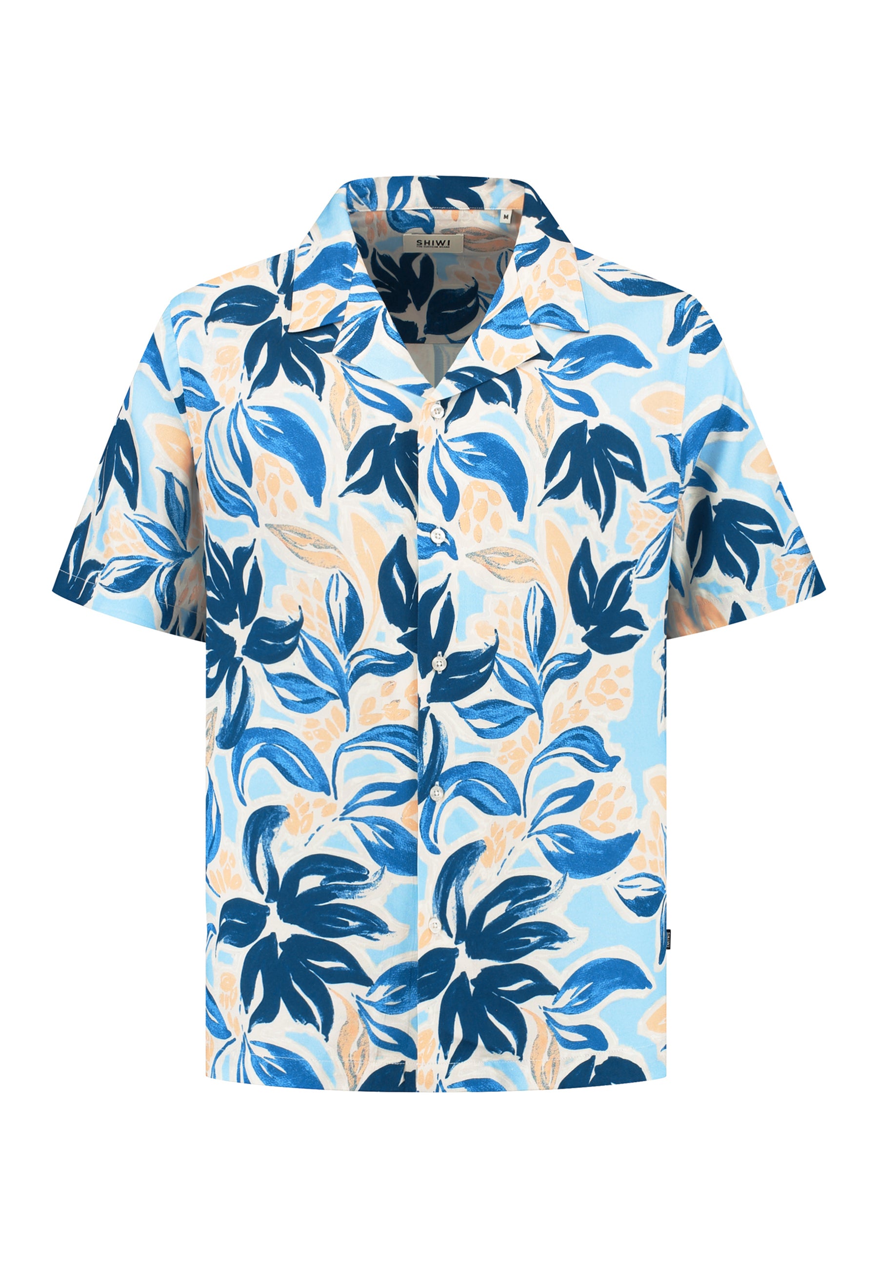 VIC short sleeve shirt floral leafs | blue sky