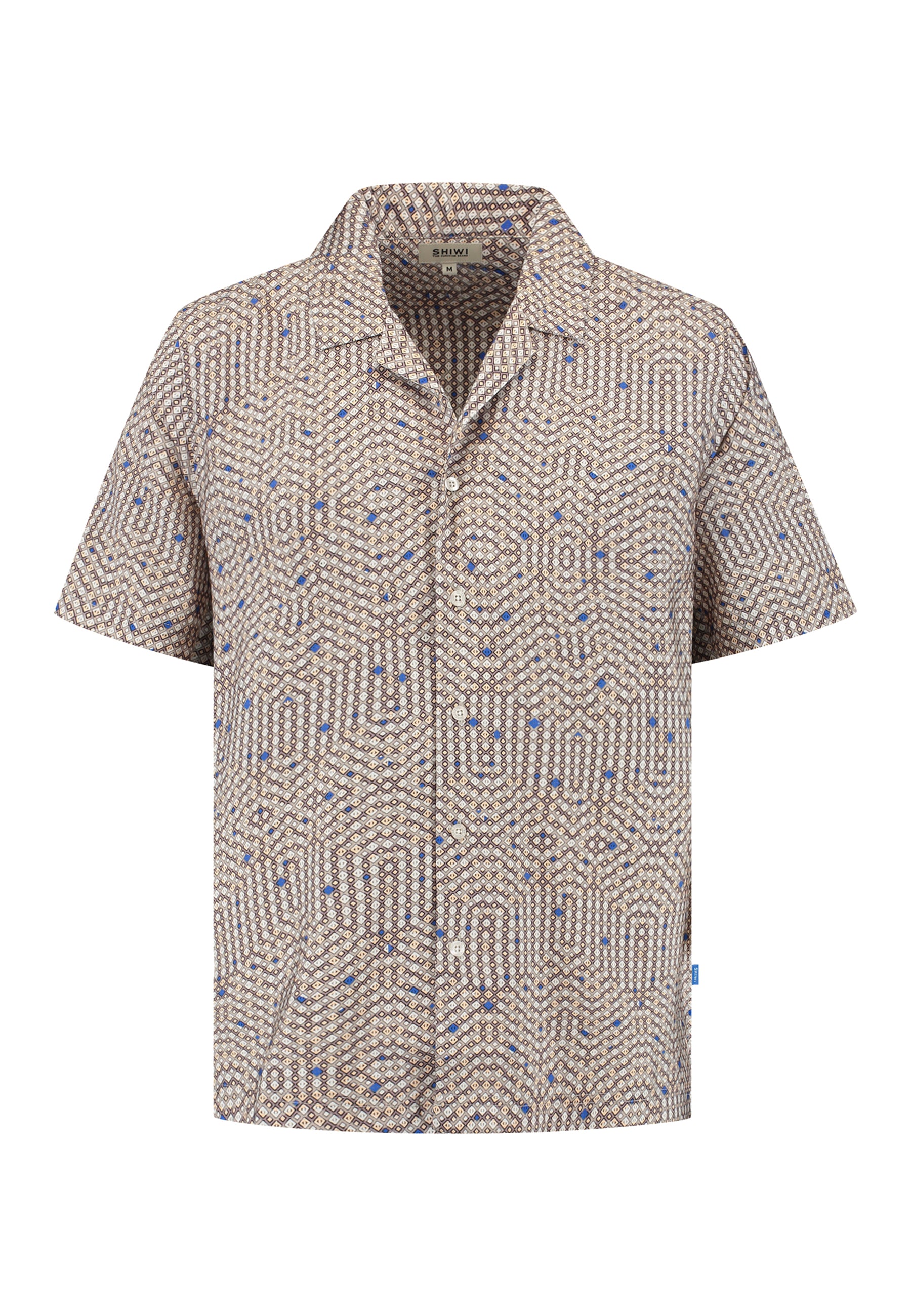 VIC short sleeve shirt geo storm | beige