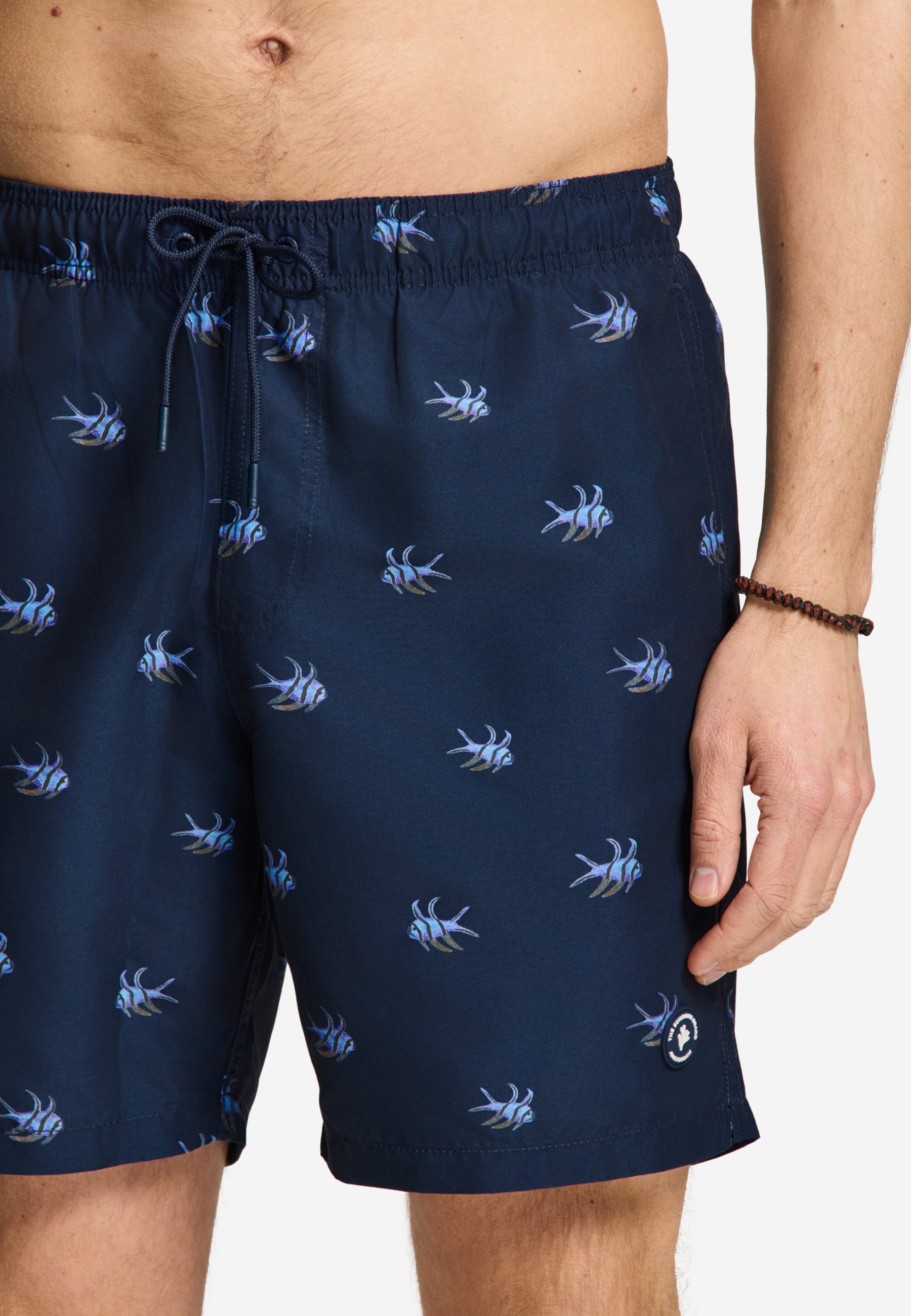 MIKE swim shorts multi fish | blue navy