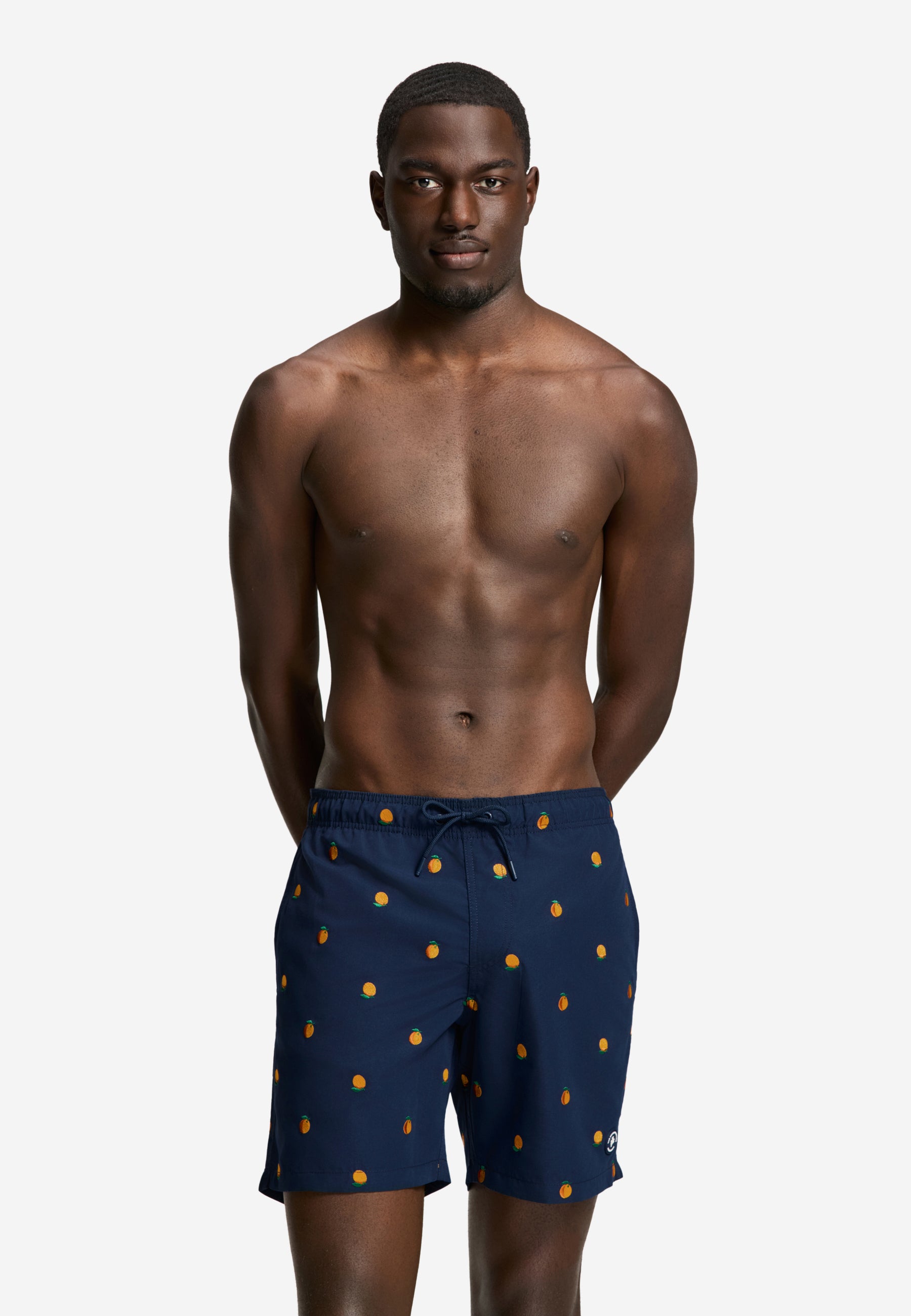 MIKE swim shorts orange embro | blue navy