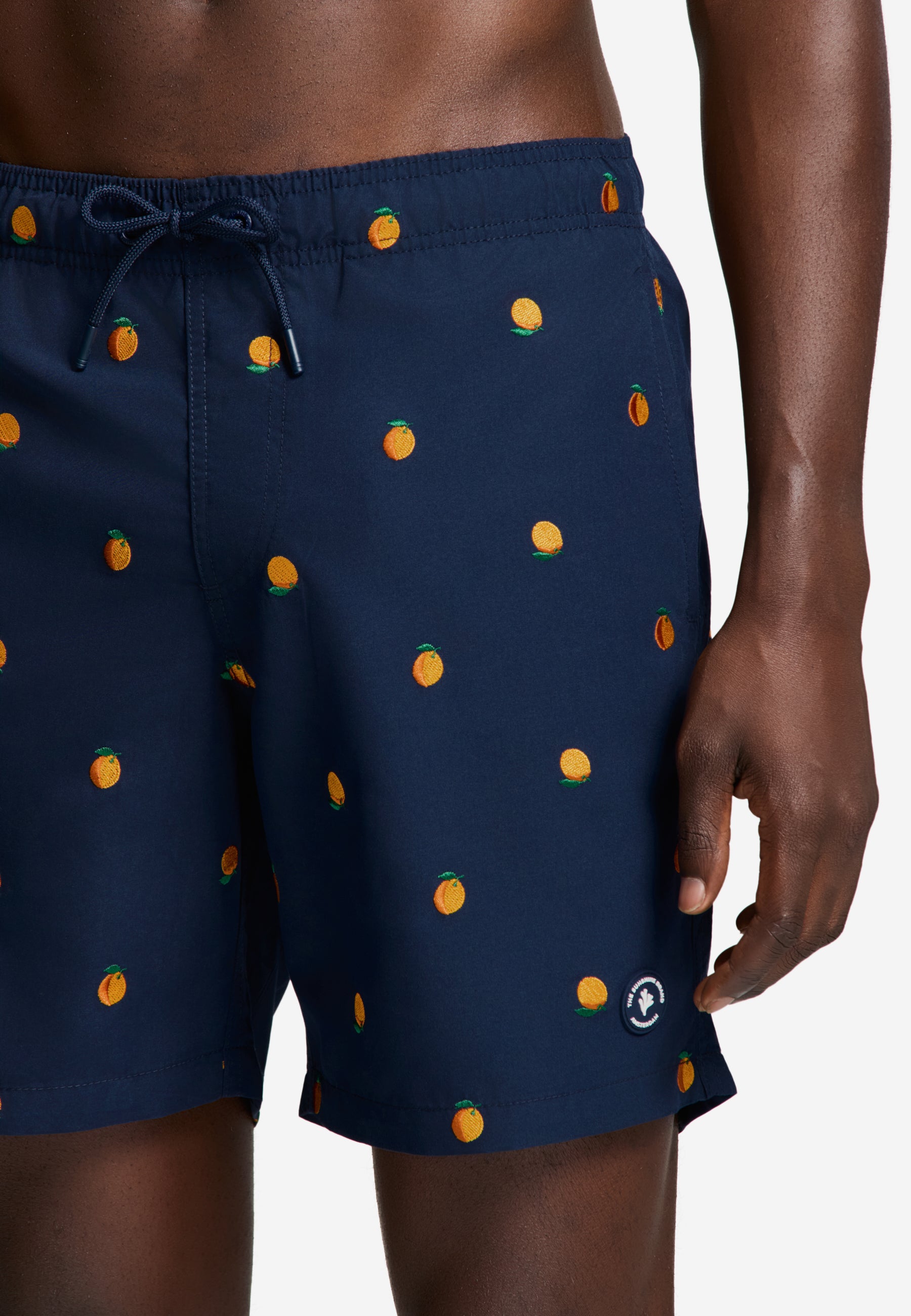 MIKE swim shorts orange embro | blue navy