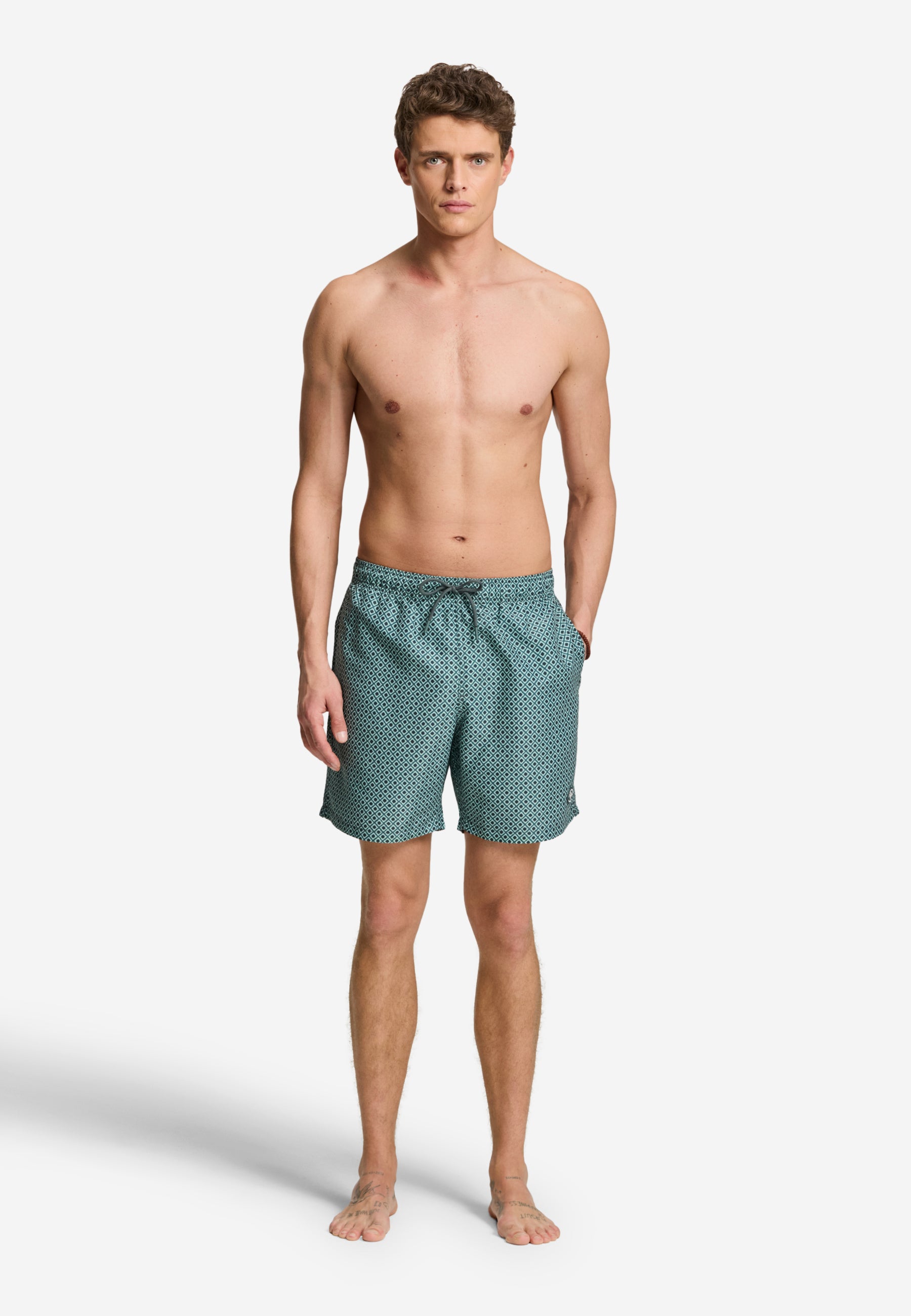 MIKE swim shorts batik tile | green smokey