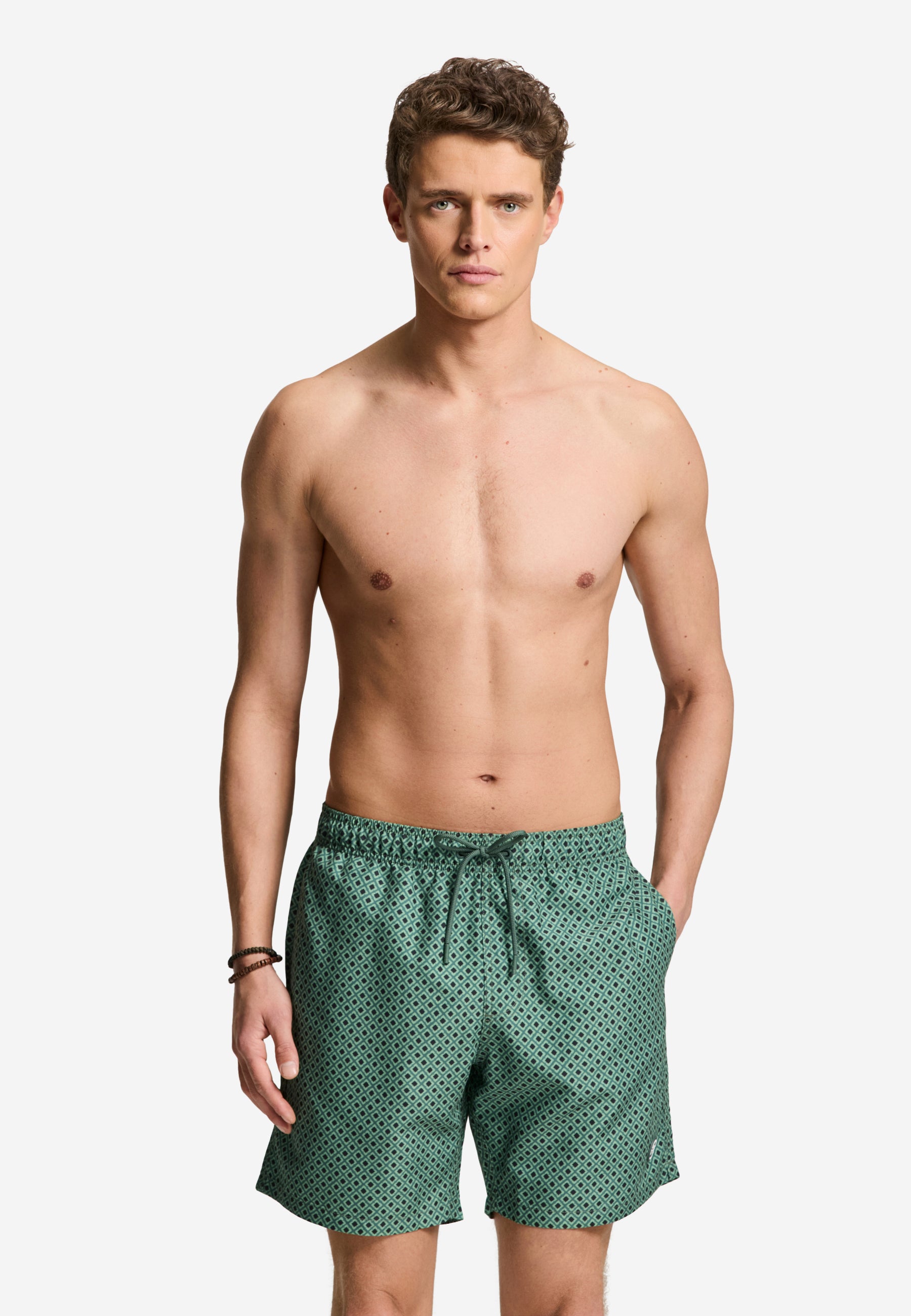 MIKE swim shorts batik tile | green cilantro