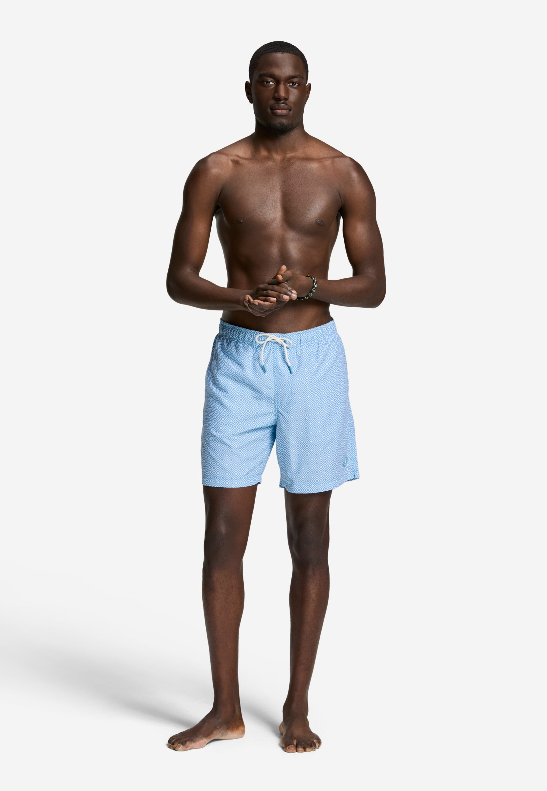 MIKE swim shorts geo square | blue harbor