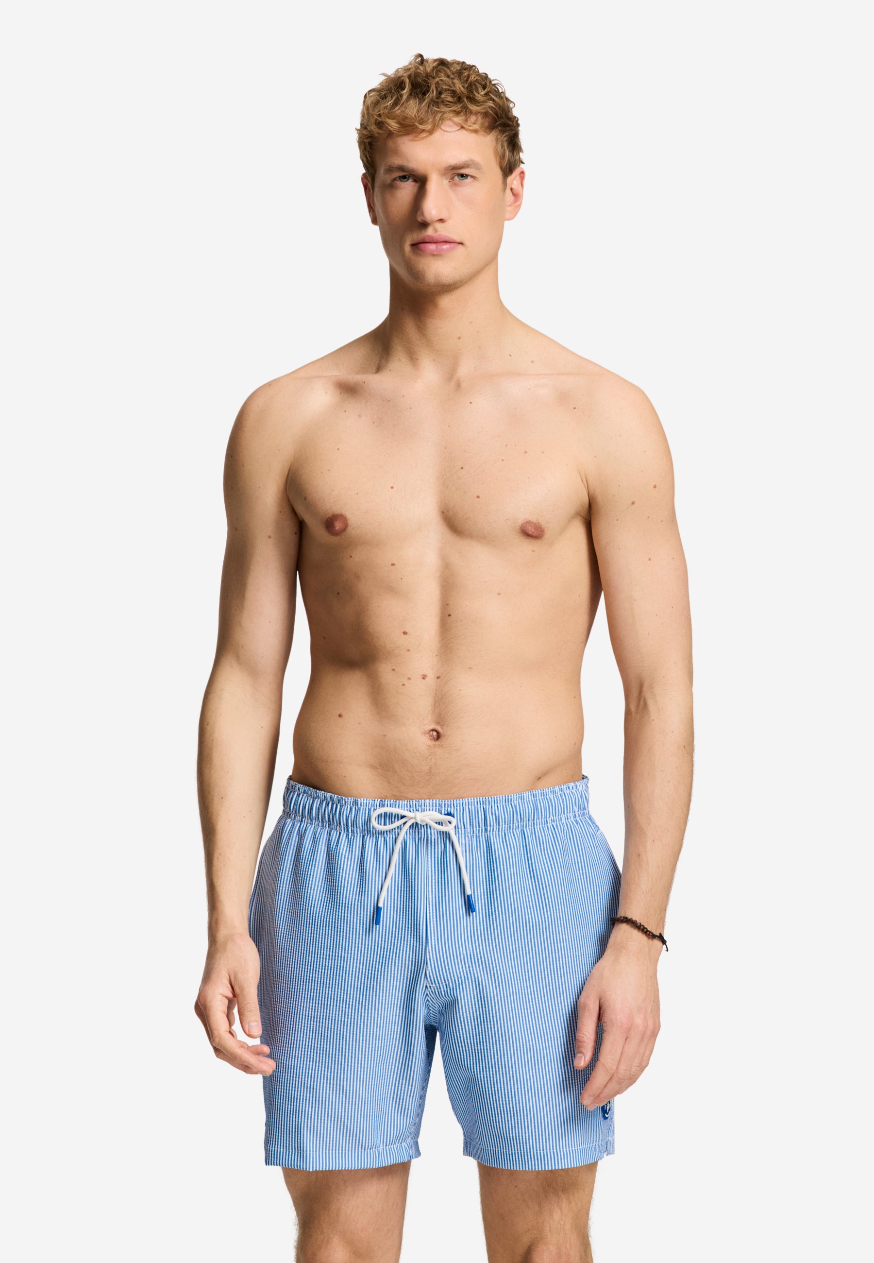 PETE swim shorts seersucker stripe | blue