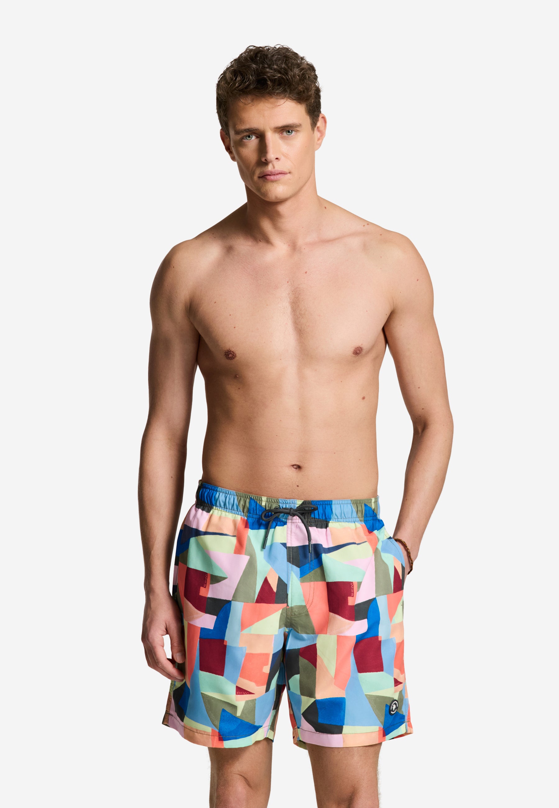 MIKE swim shorts multi art geo | multicolour