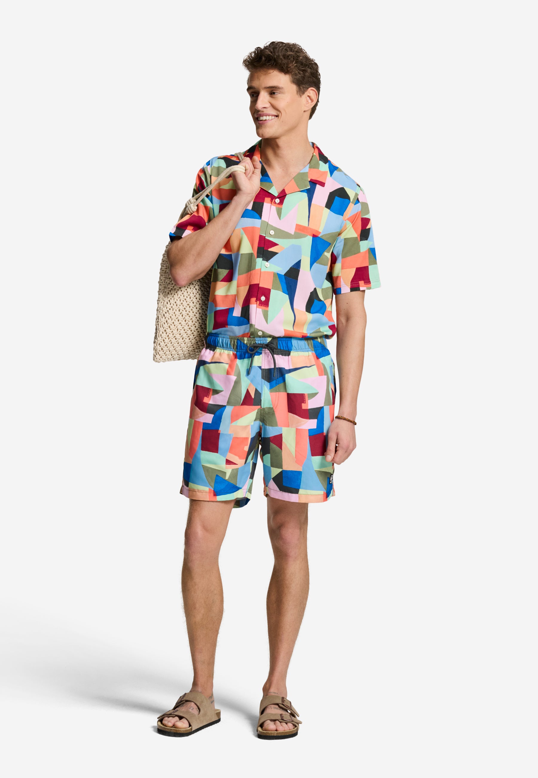 MIKE swim shorts multi art geo | multicolour