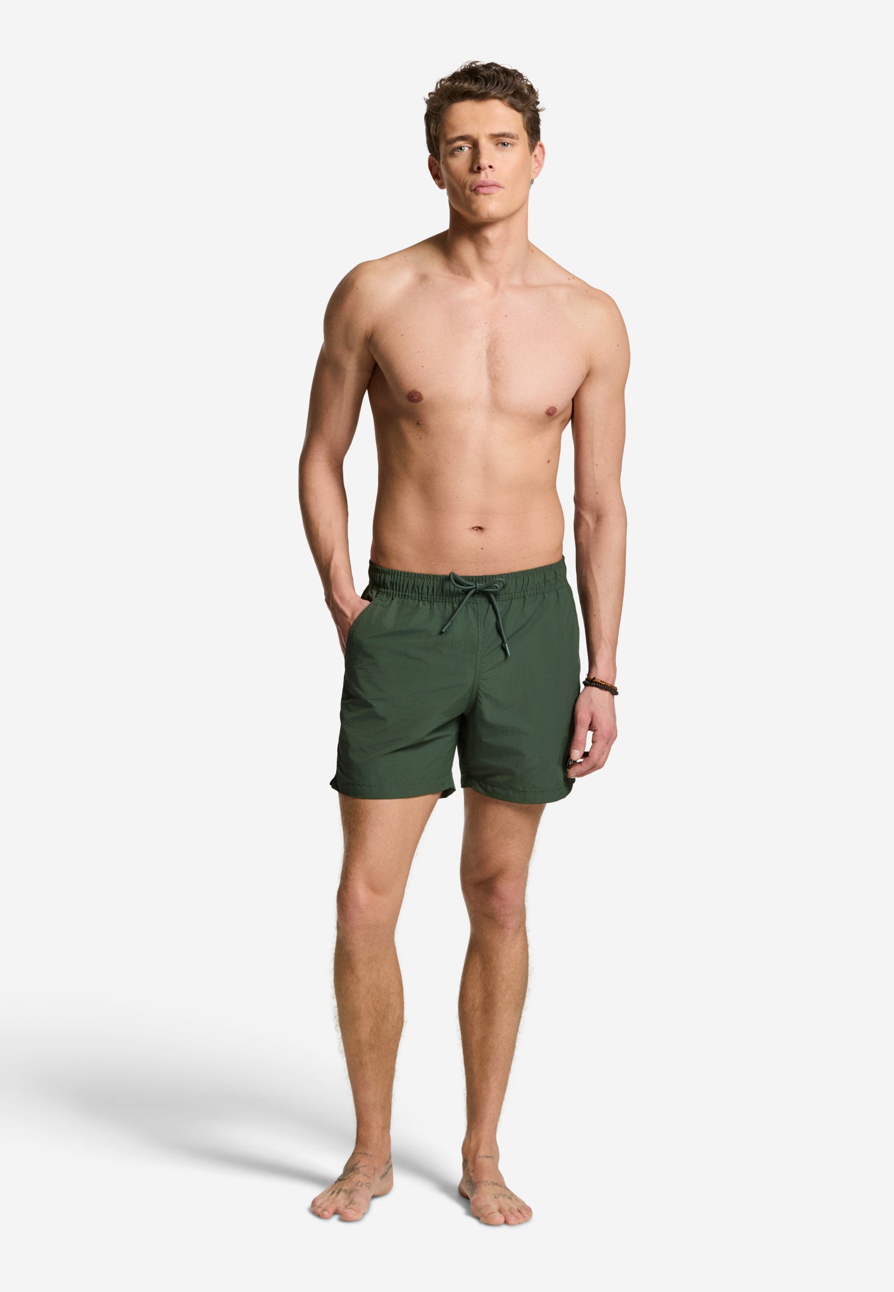NATE QUICK DRY swim shorts ribstop | green leaf