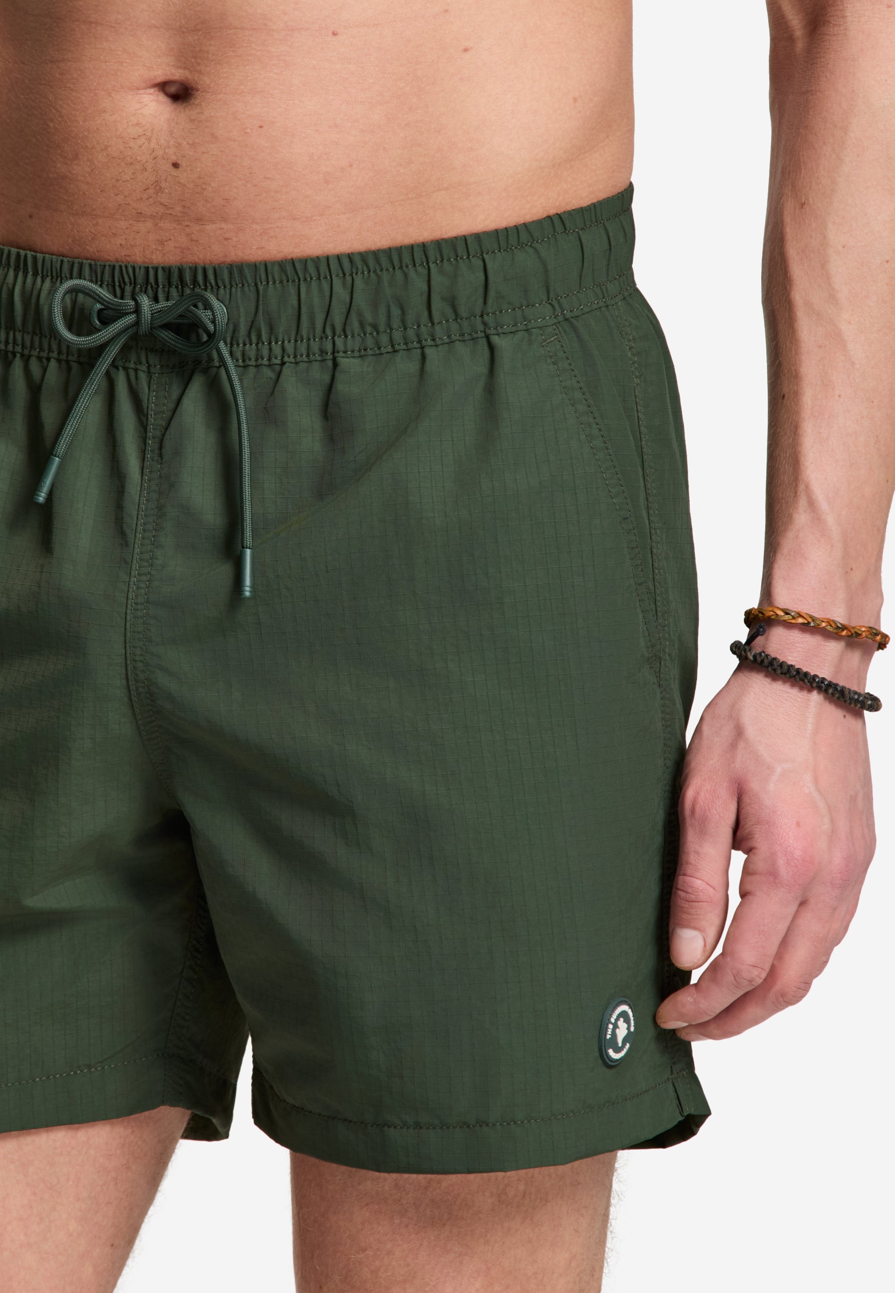 NATE QUICK DRY swim shorts ribstop | green leaf