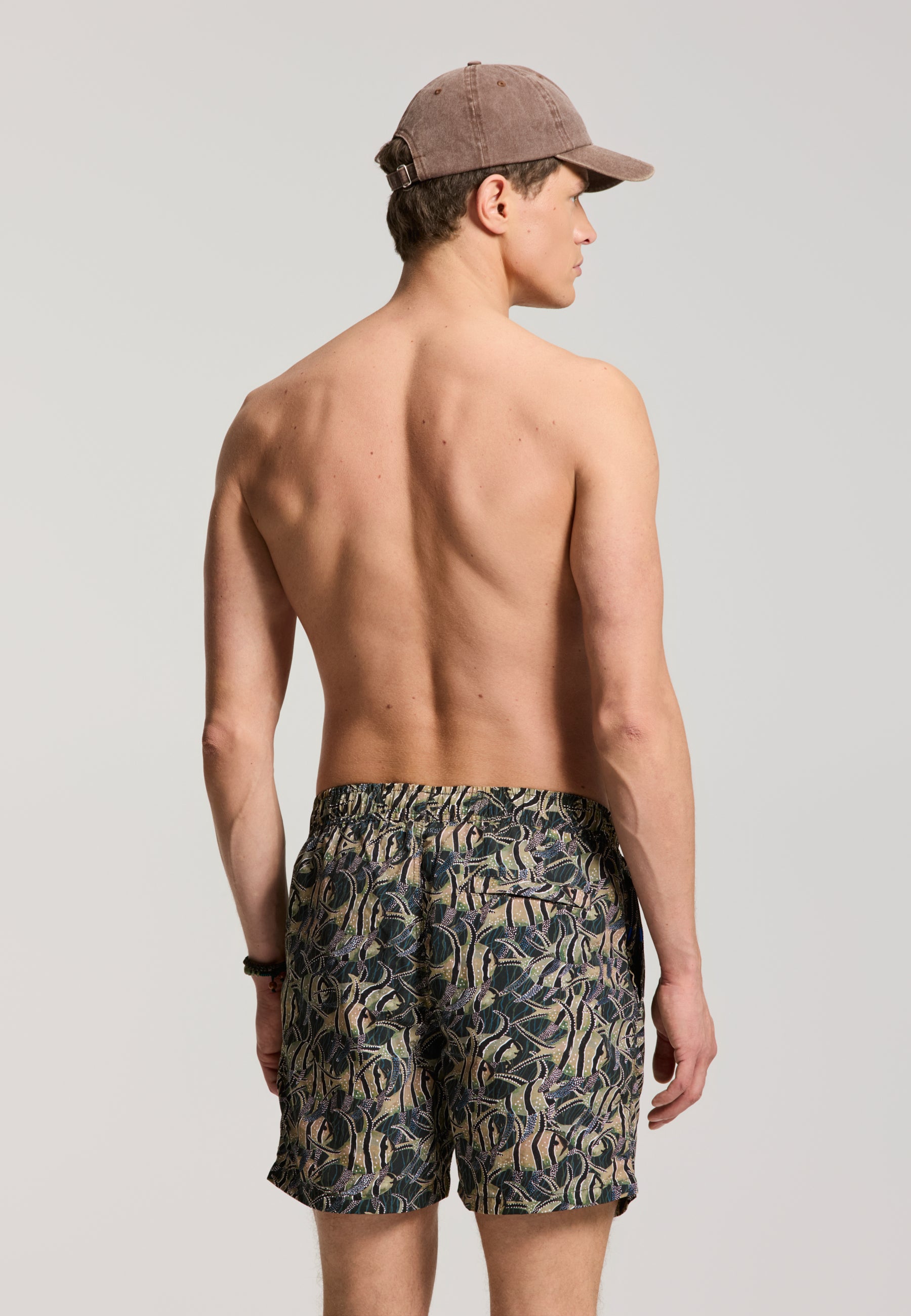 NATE QUICK DRY swim shorts angle fish | beige - Shiwi