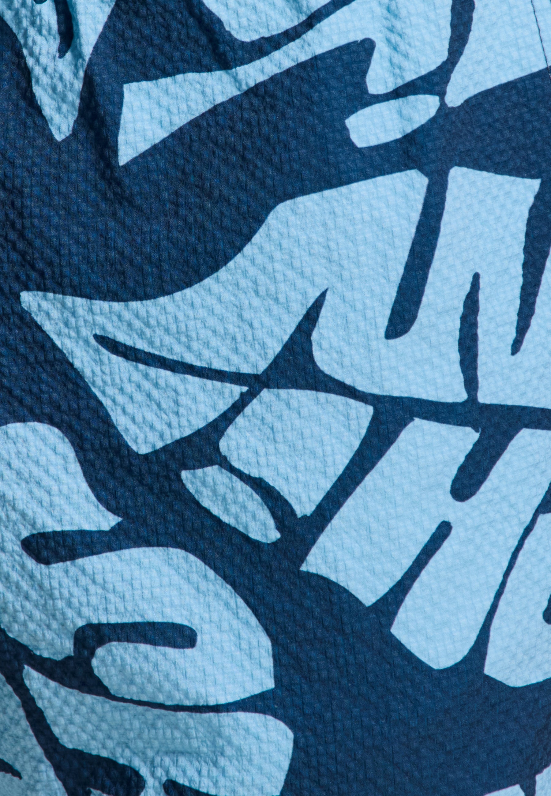 PETE swim shorts tropic leaves | blue slate