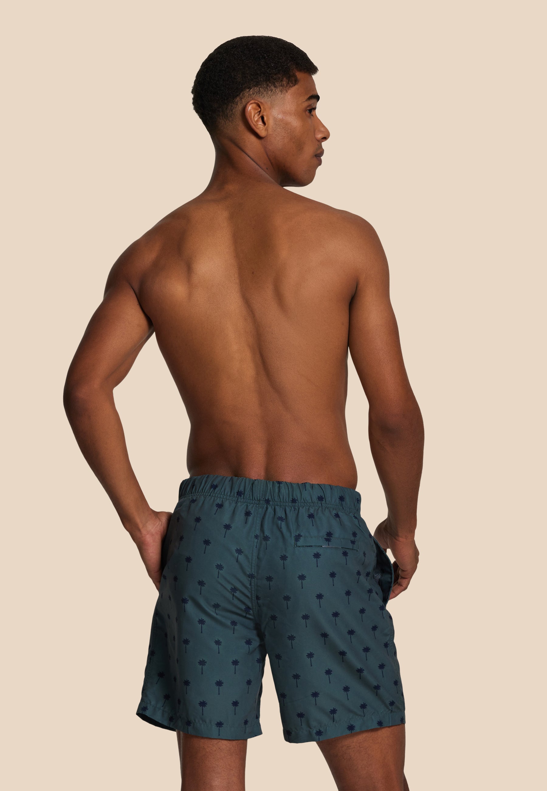 MIKE swim shorts scratched shiwi palm | smokey green