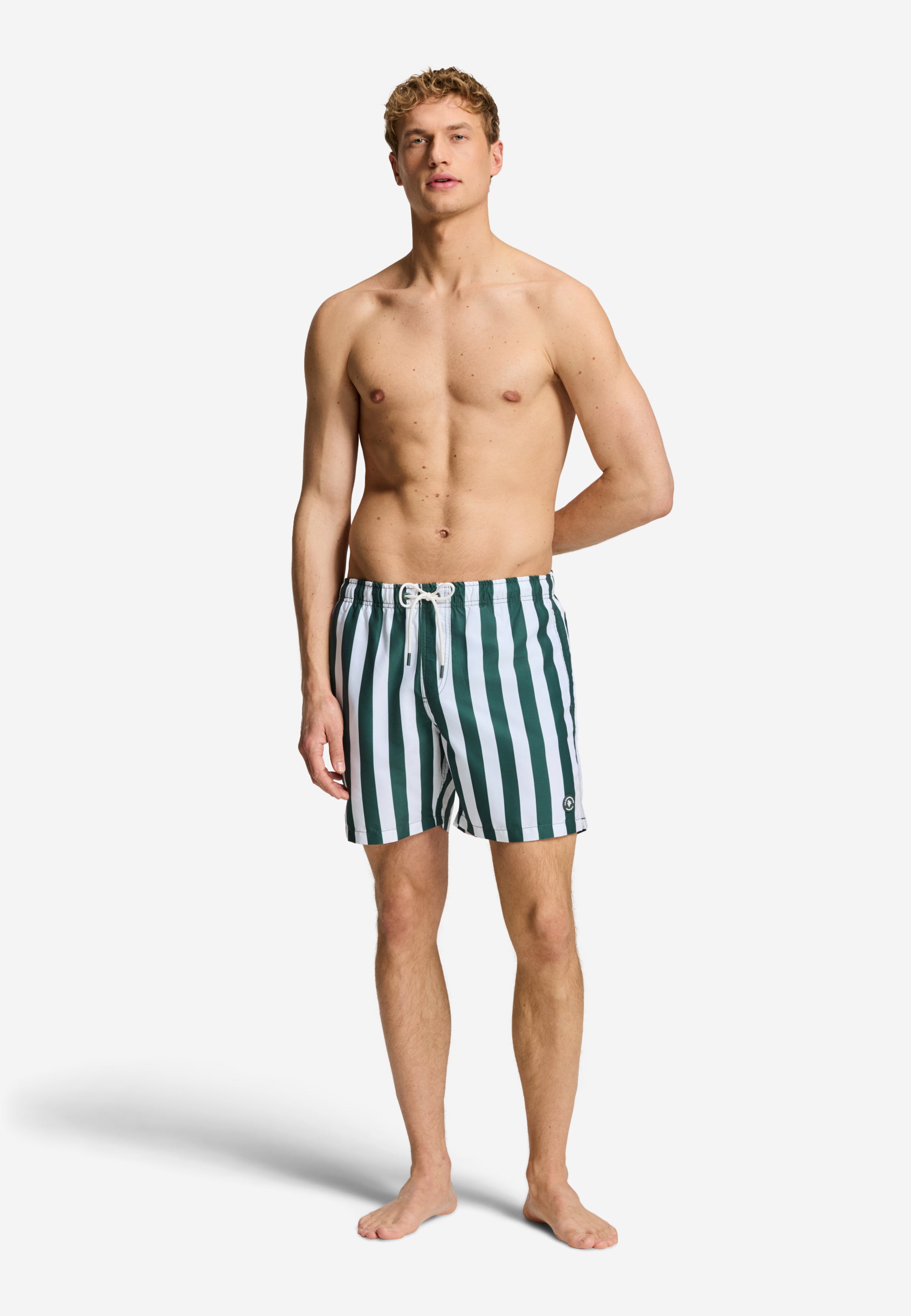 MAC zwembroek broad stripe | green leaf