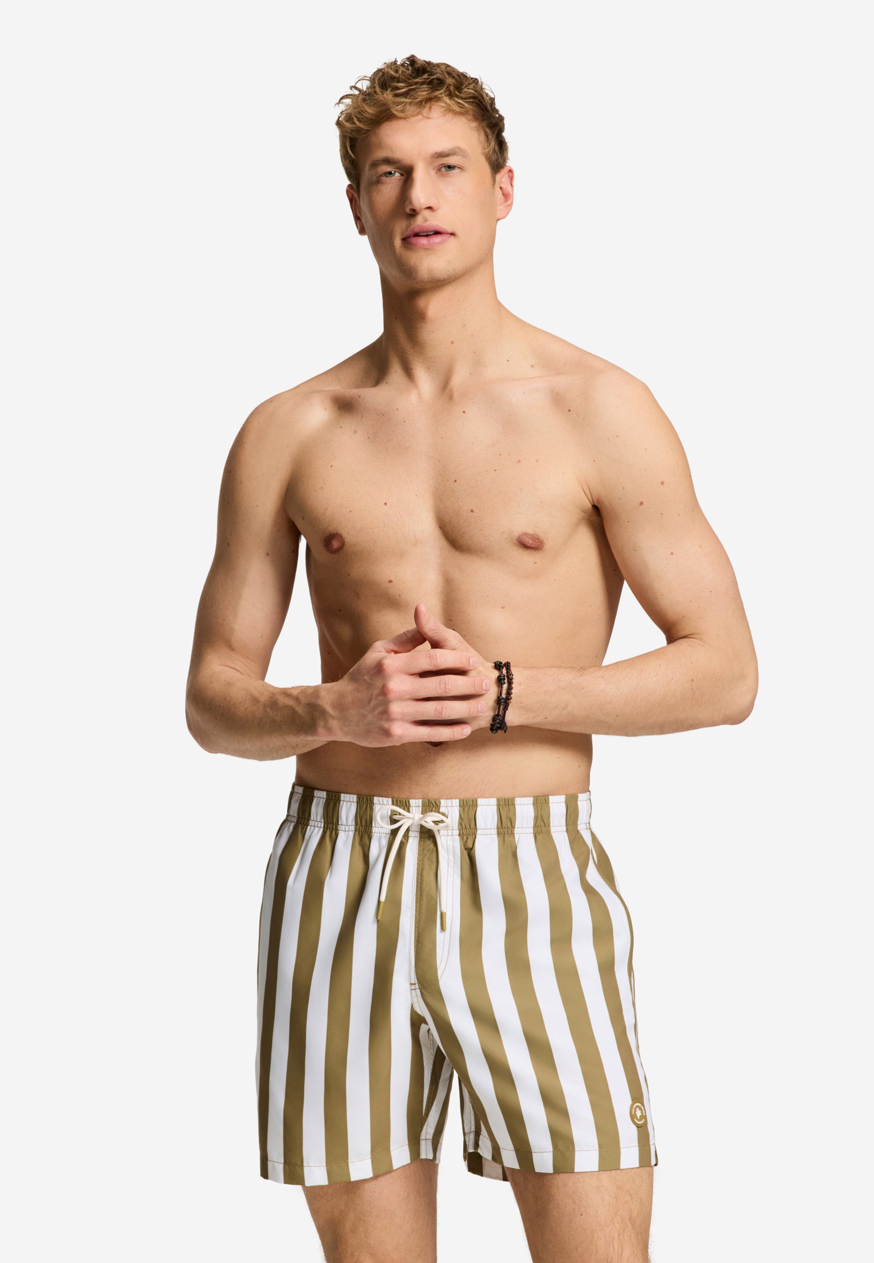 MAC swim shorts broad stripe | brown hazelnut