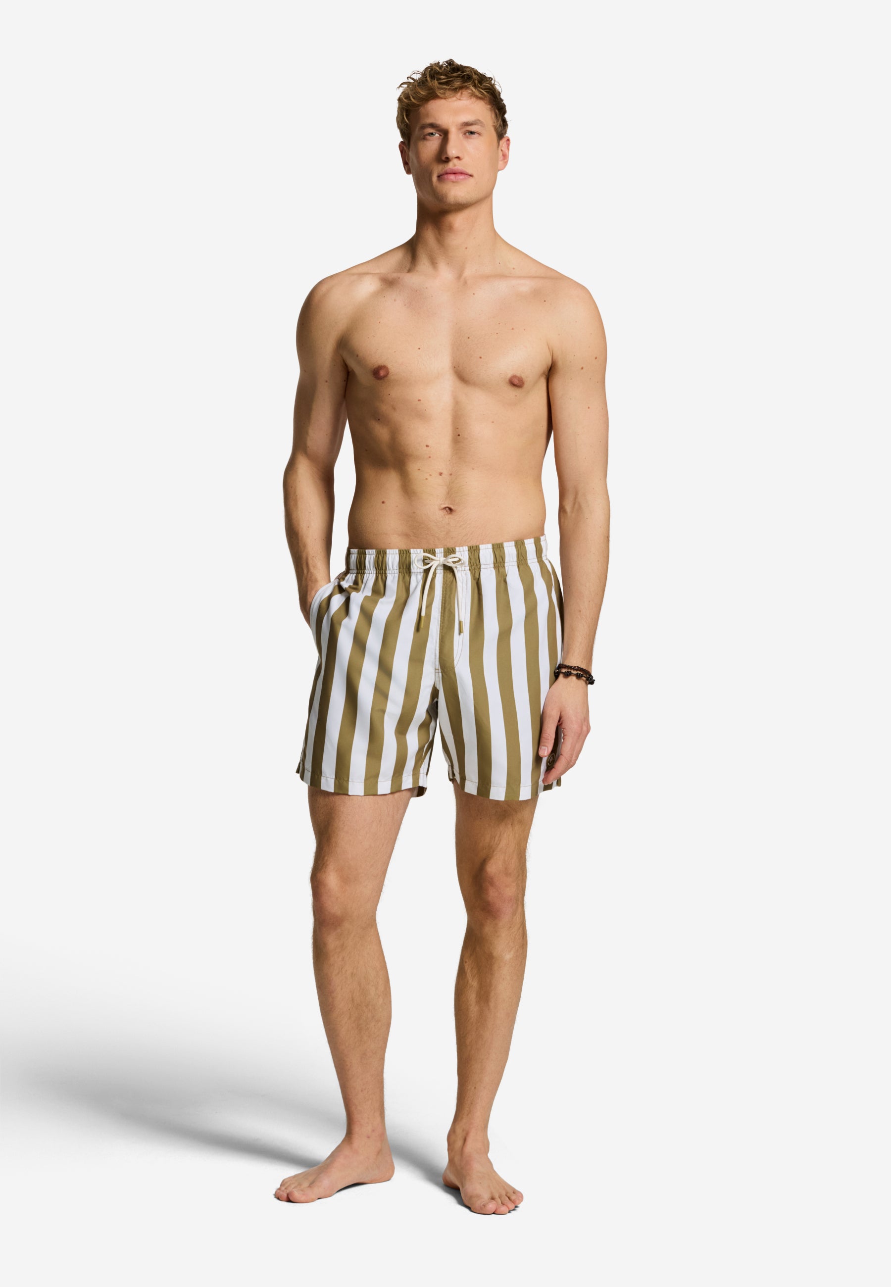 MAC swim shorts broad stripe | brown hazelnut