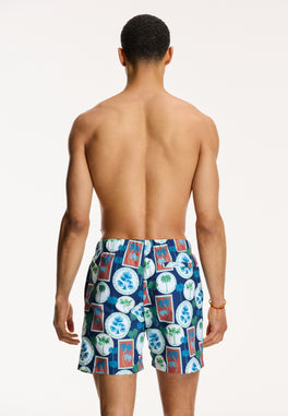 men swim shorts painted palm