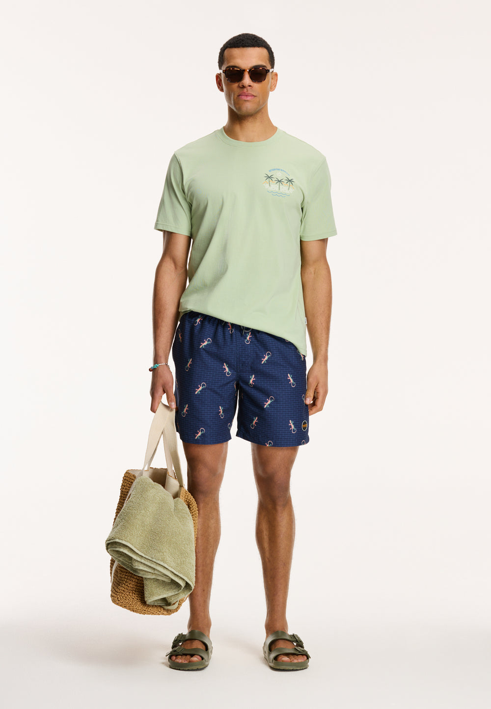 men swim shorts lizard