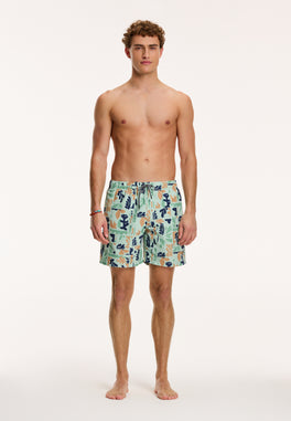 men swim shorts seaweed collage