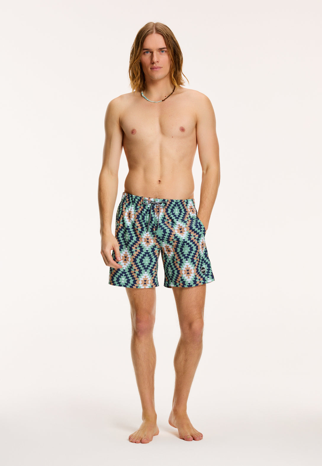 men swim shorts mayan geo