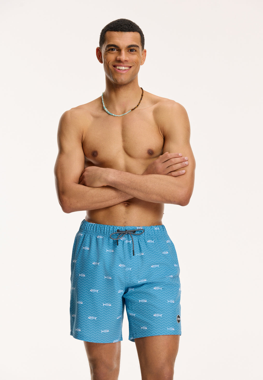 men swim shorts fish bone