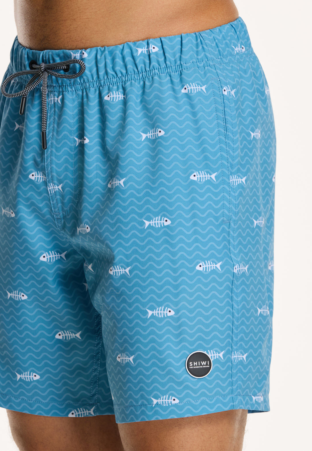 men swim shorts fish bone