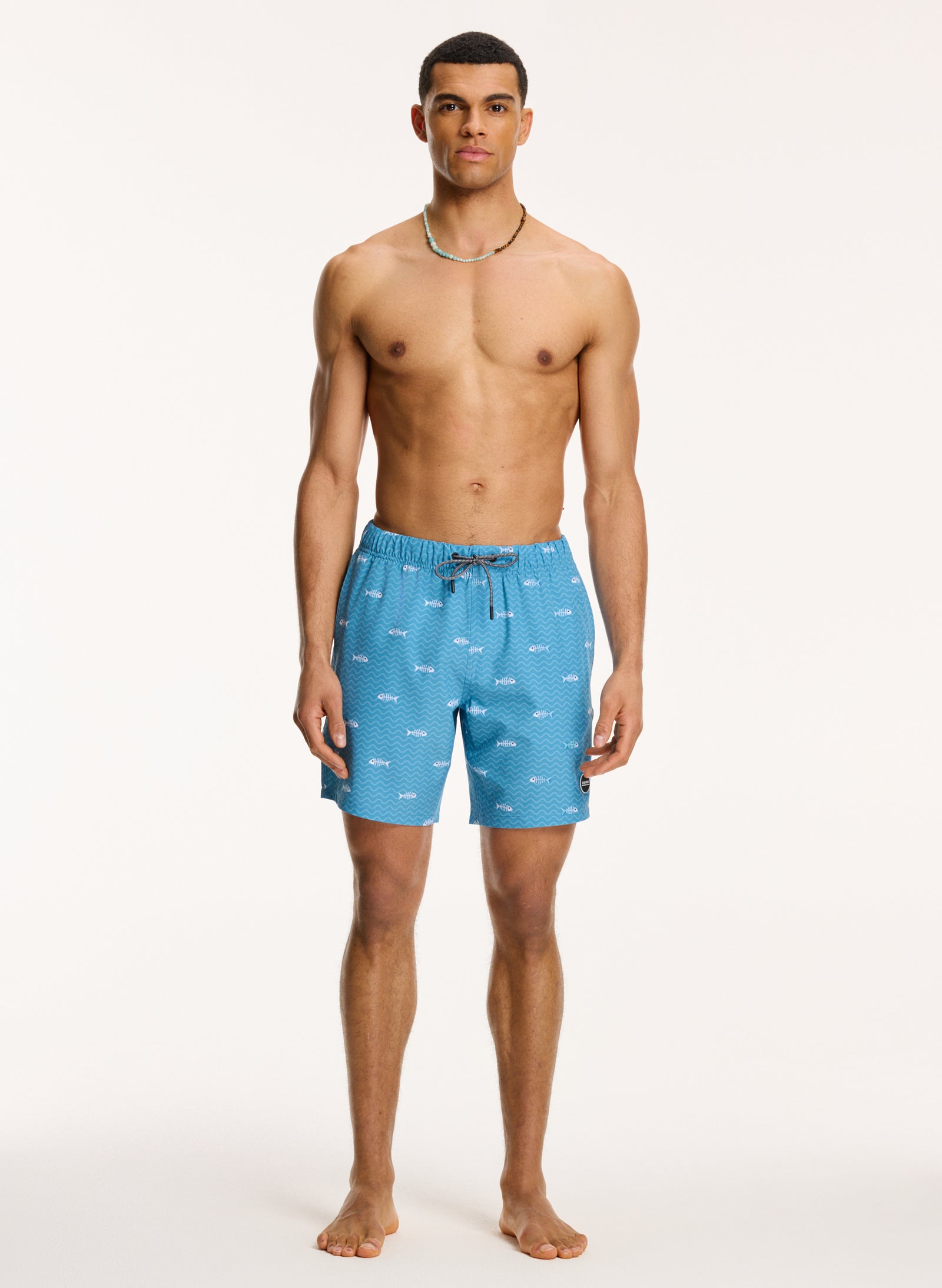 men swim shorts fish bone